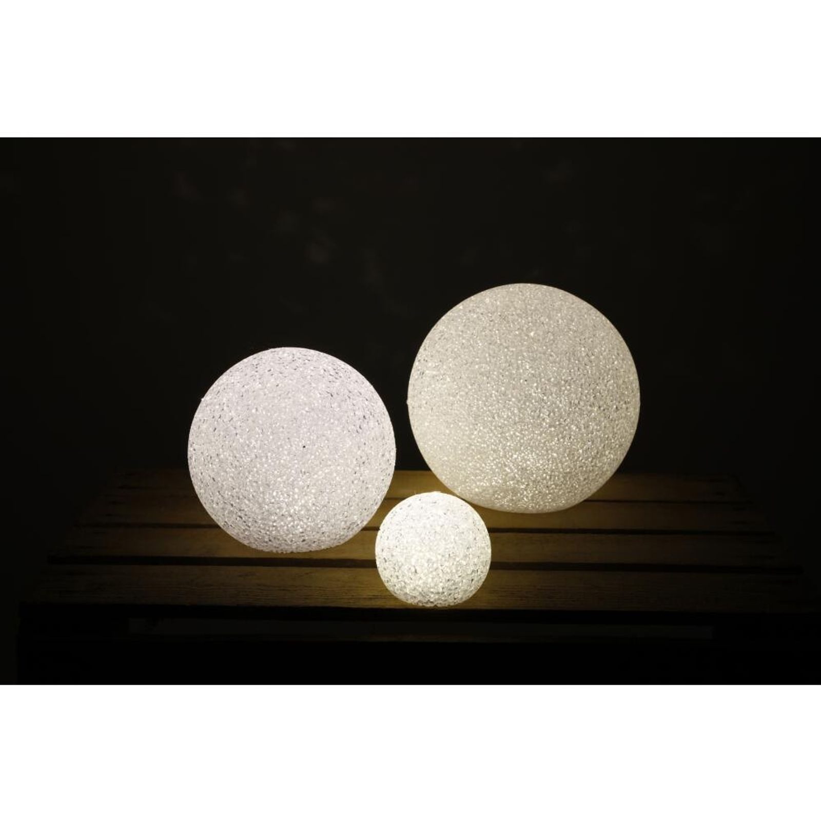 BURI LED Dekolicht Leuchtkugel LED Weiß 8cm Kugelleuchte Dekoleuchte Tischlampe Dekolicht – Bild 3 von 3