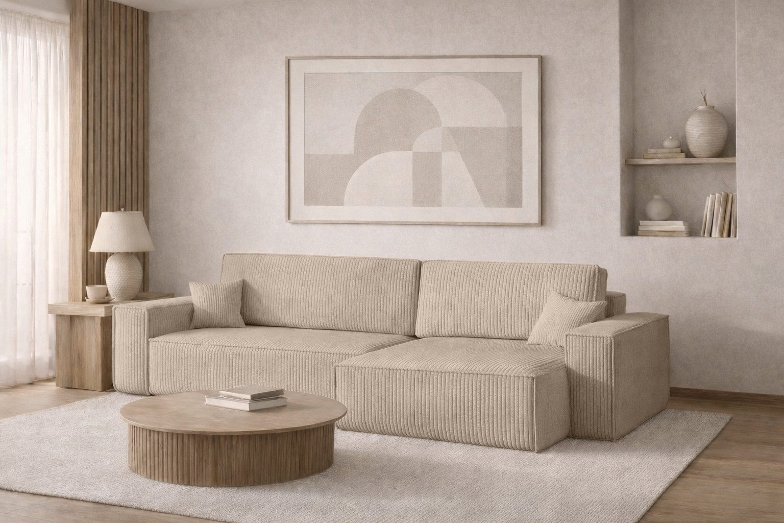 Kaiser Möbel Ecksofa mit schlaffunktion und bettkasten, BEST XL stoff Poso, Quelle, Verita, Mit Bettfunktion und Bettzeugfach