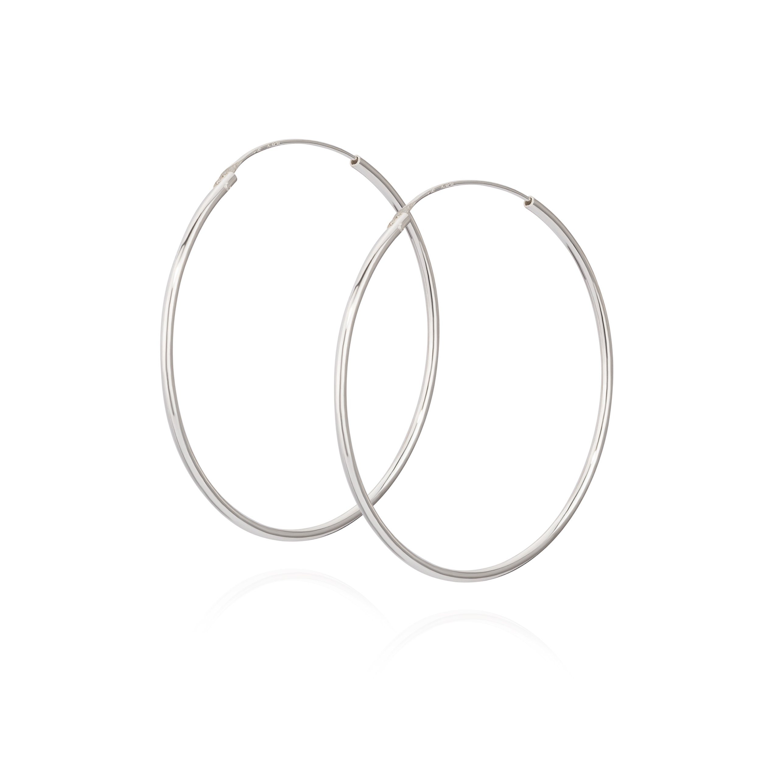 Paar Creolen Paar 925 Sterling Silber Creole Ohrringe Ohrschmuc