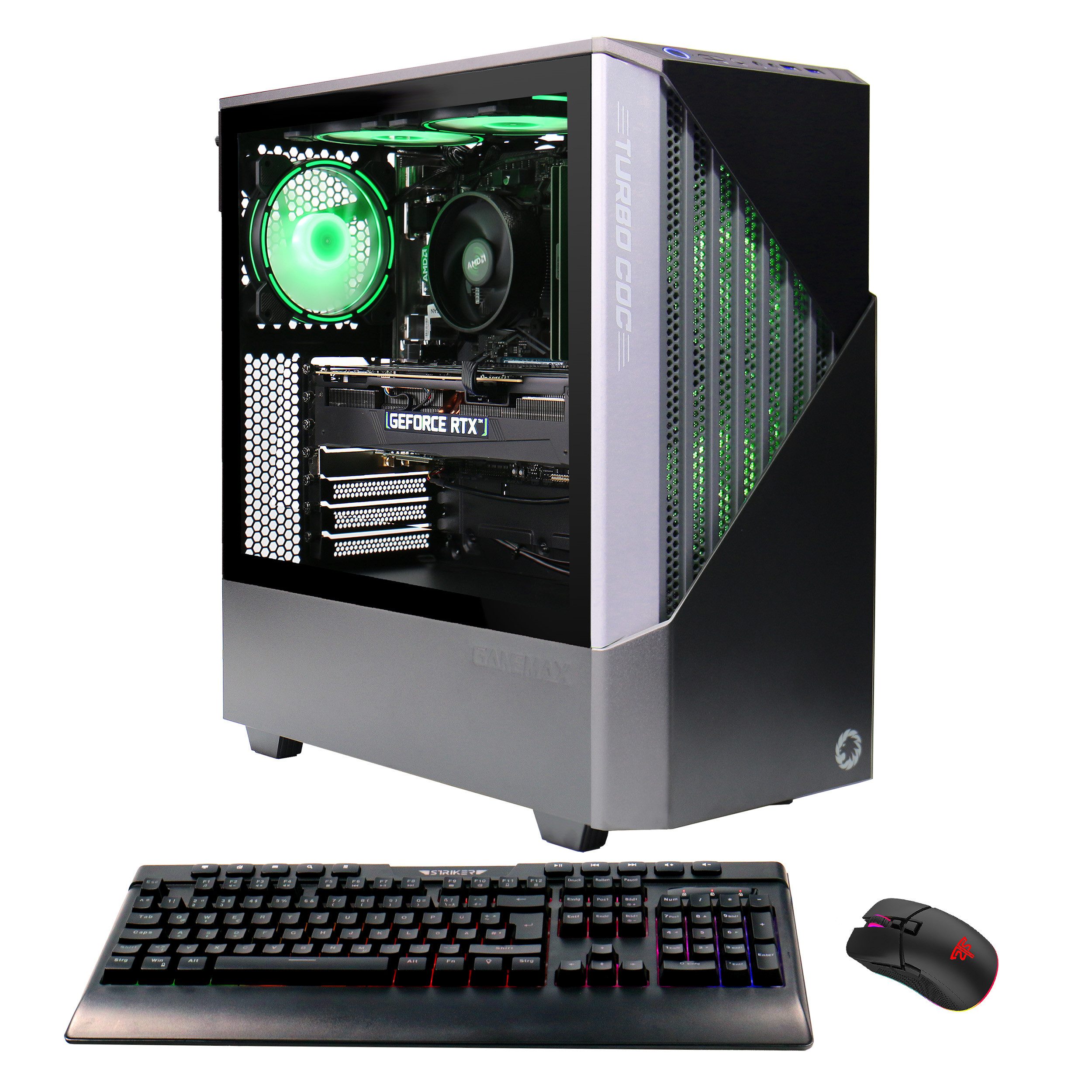 GAMEMAX Contac BG 7379 Gaming-PC (Intel Core i5 14400F, GeForce RTX 4070 Super, 32 GB RAM, 1000 GB SSD, Luftkühlung, Windows 11)