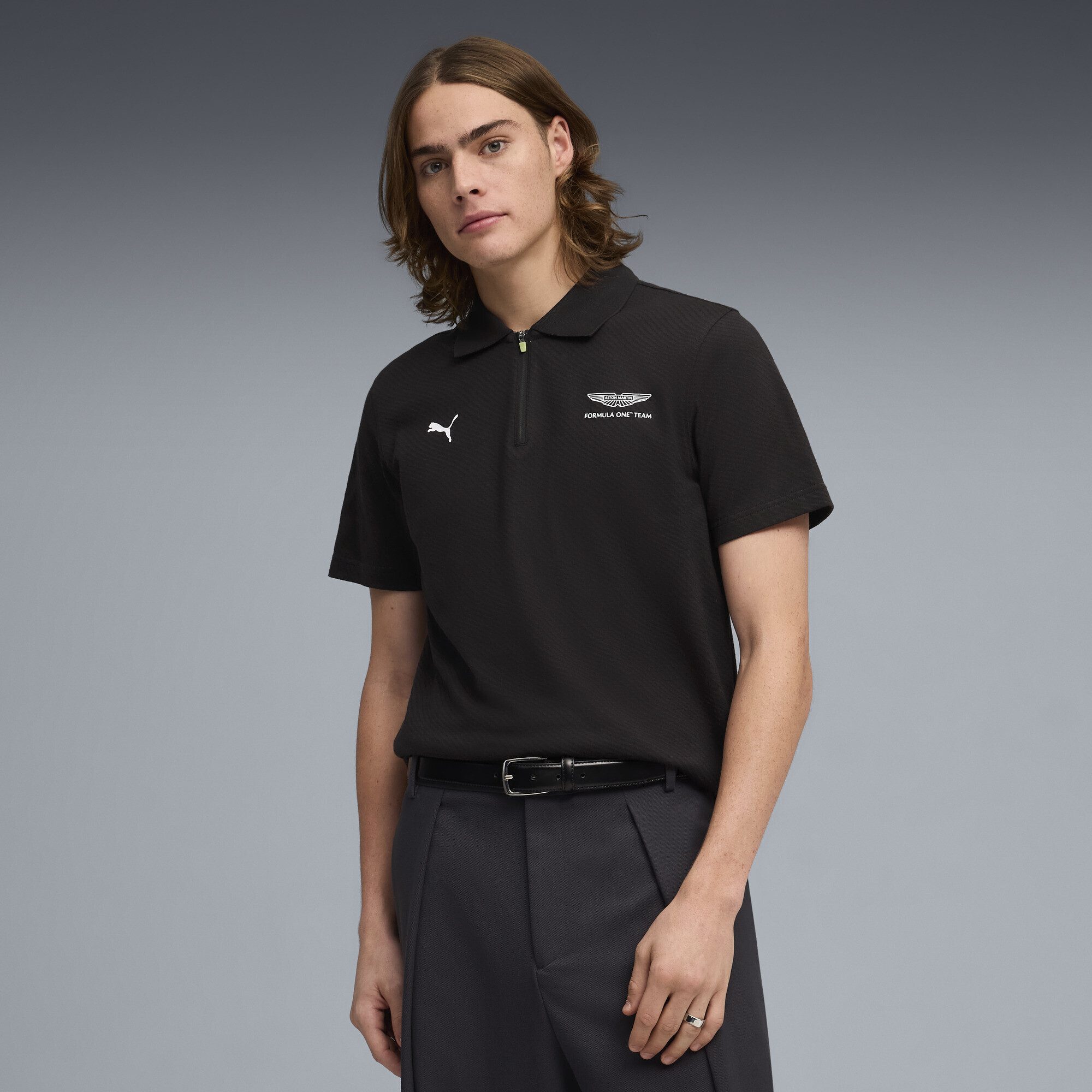 PUMA Poloshirt PUMA x ASTON MARTIN ARAMCO F1® TEAM Jacquard Polo Herren