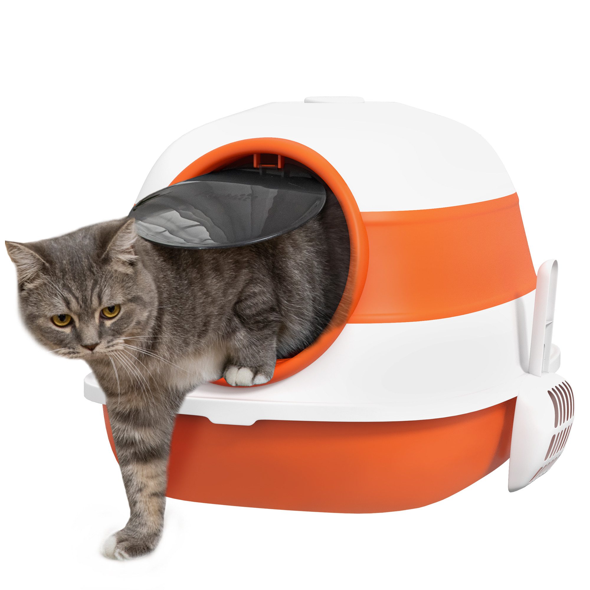 Katzentoilette Katzenklo mit Deckel und Streuschaufel, für Katzen bis 5 kg
