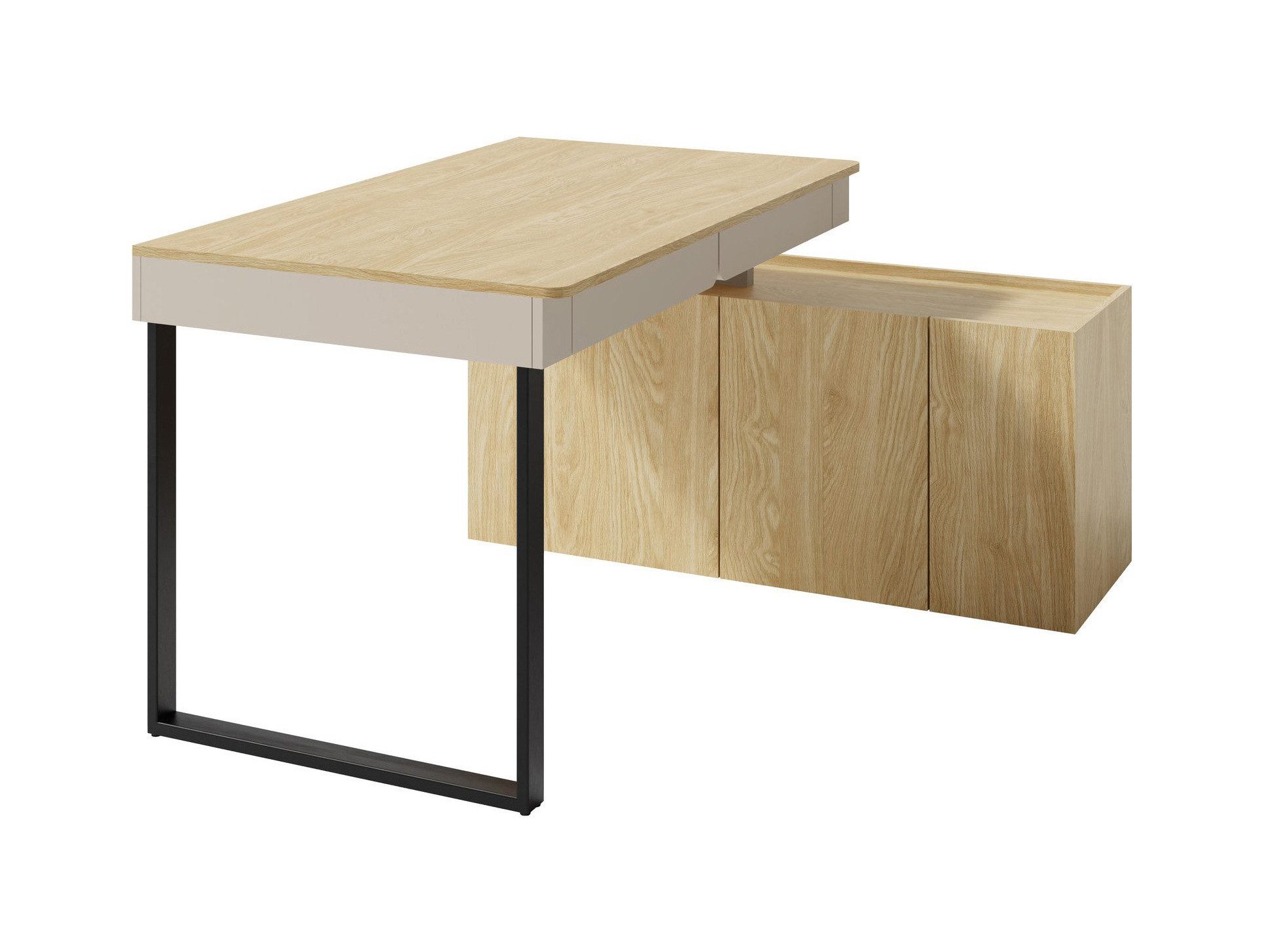 Beautysofa Schreibtisch LICO, mit Kommode günstig online kaufen