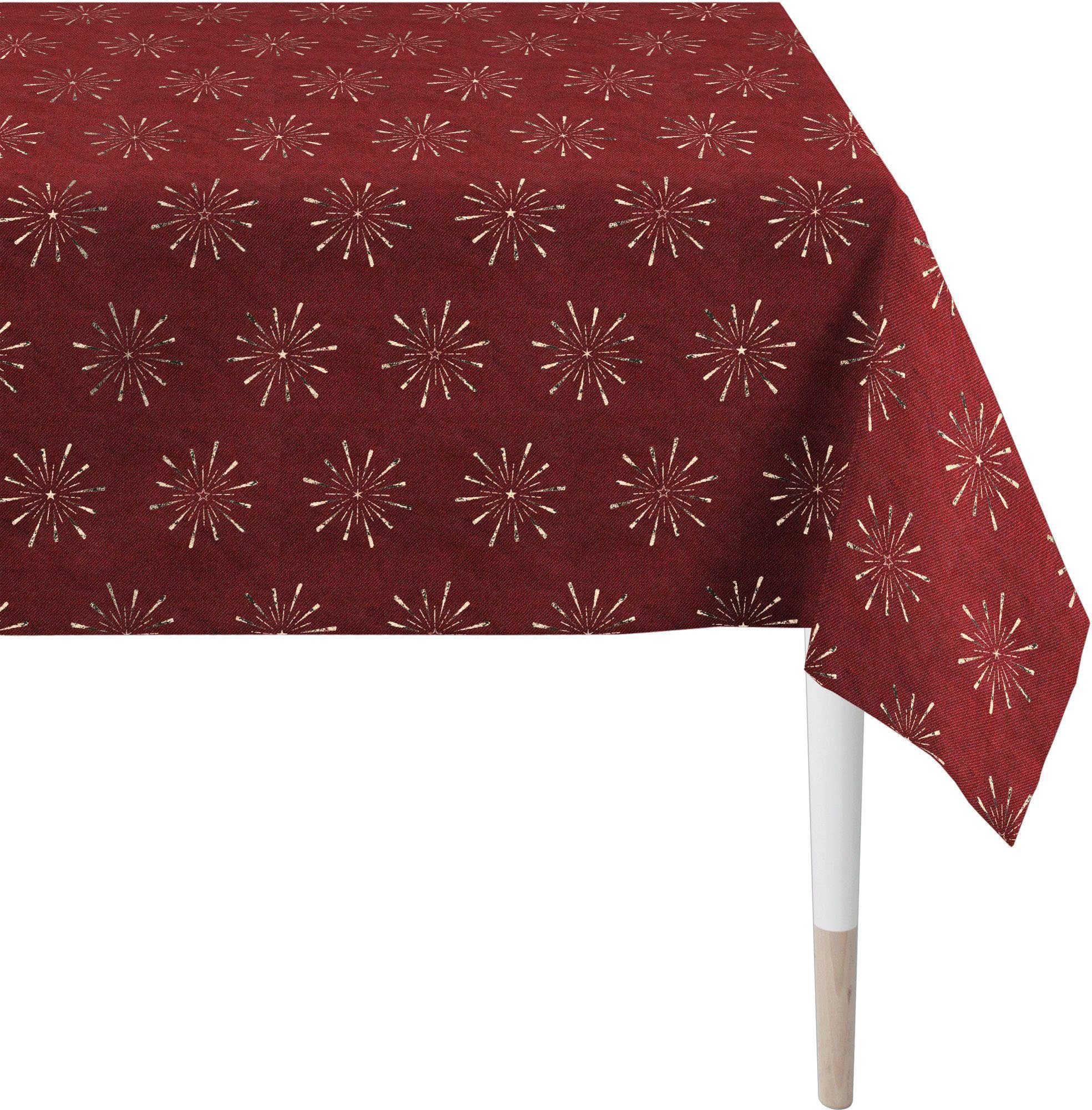 (1-tlg), Weihnachten Lurex-Jacquardgewebe CHRISTMAS GLAM, Tischdecke Weihnachtsdeko, 6302 APELT