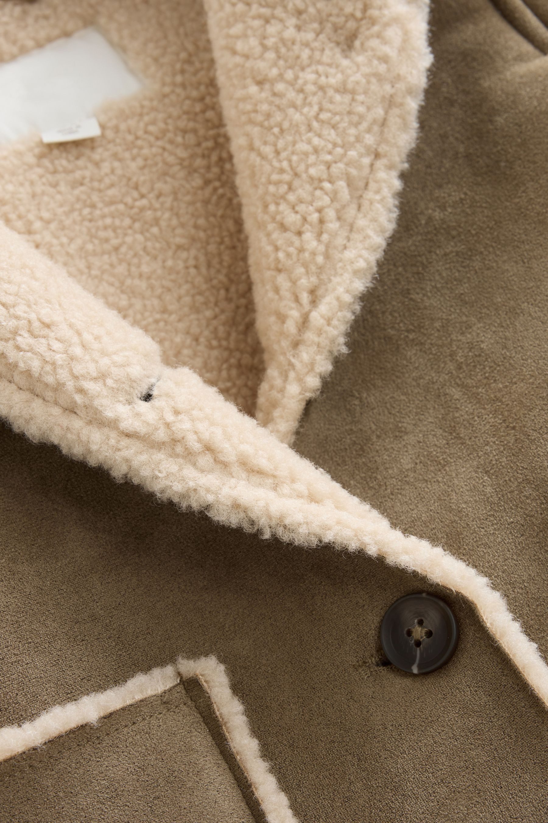 Next Lederimitatmantel Mantel aus Velourslederimitat (1-tlg) – Bild 5 von 5