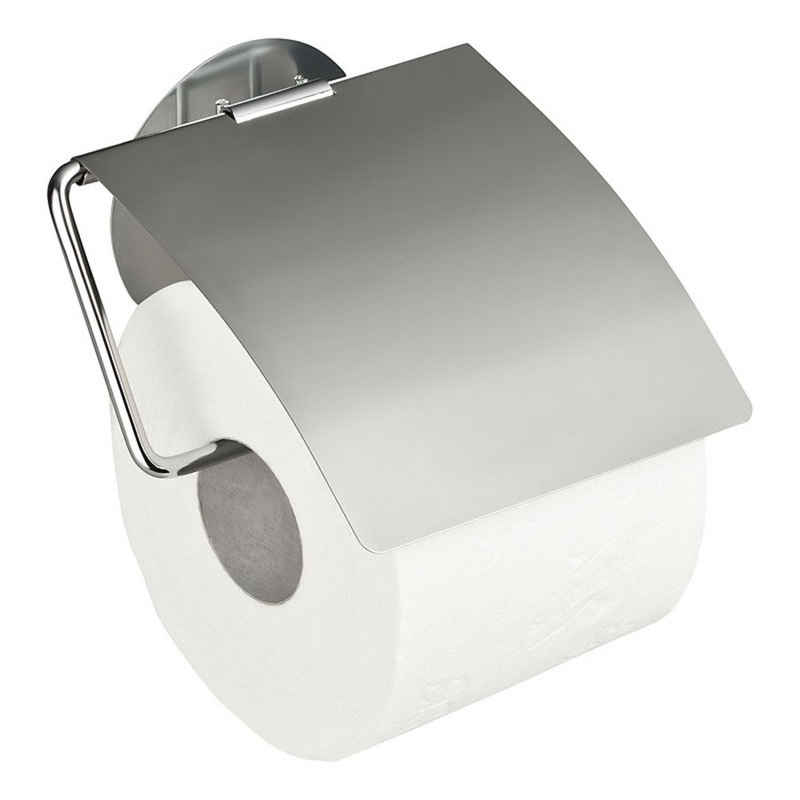 WENKO Toilettenpapierhalter Toilettenpapierhalter mit Deckel Wenko (Packung)