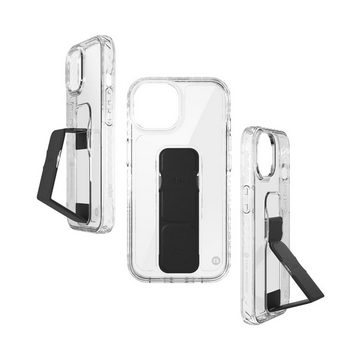 CLCKR Handyhülle CLCKR Stand und Grip Case für iPhone 15 - clear/black