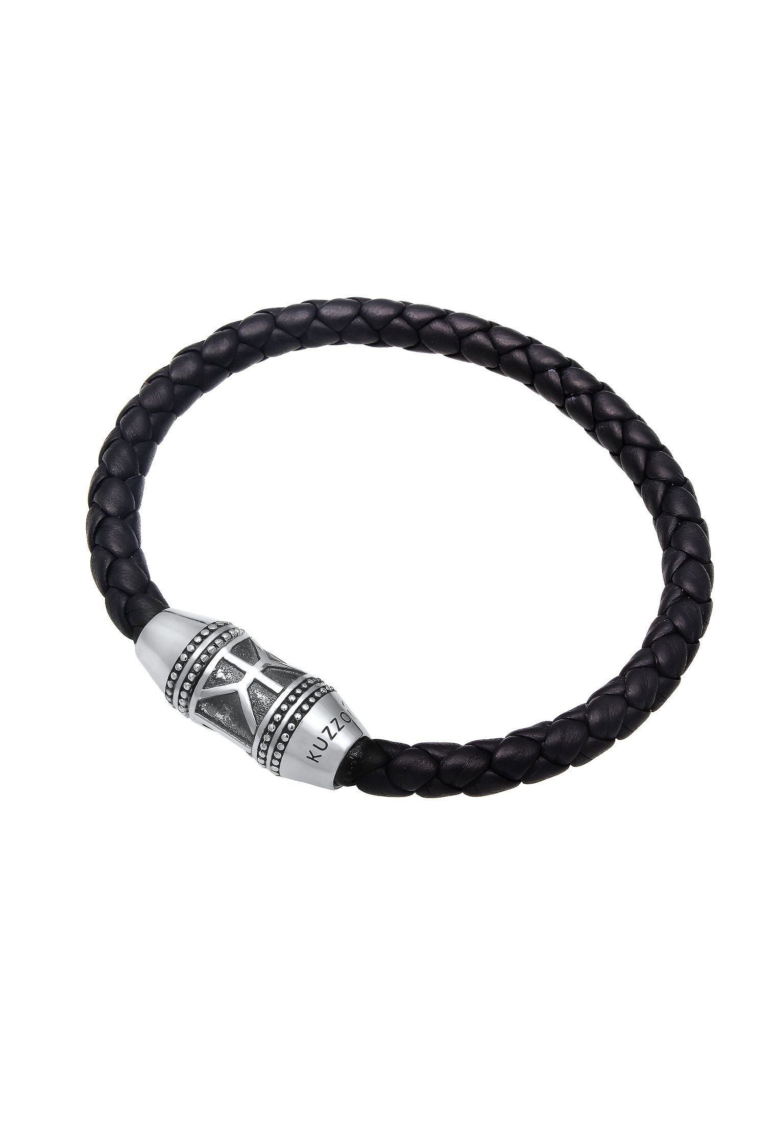 Kuzzoi Armband Herren Leder Logo Magnet-Verschluß günstig online kaufen
