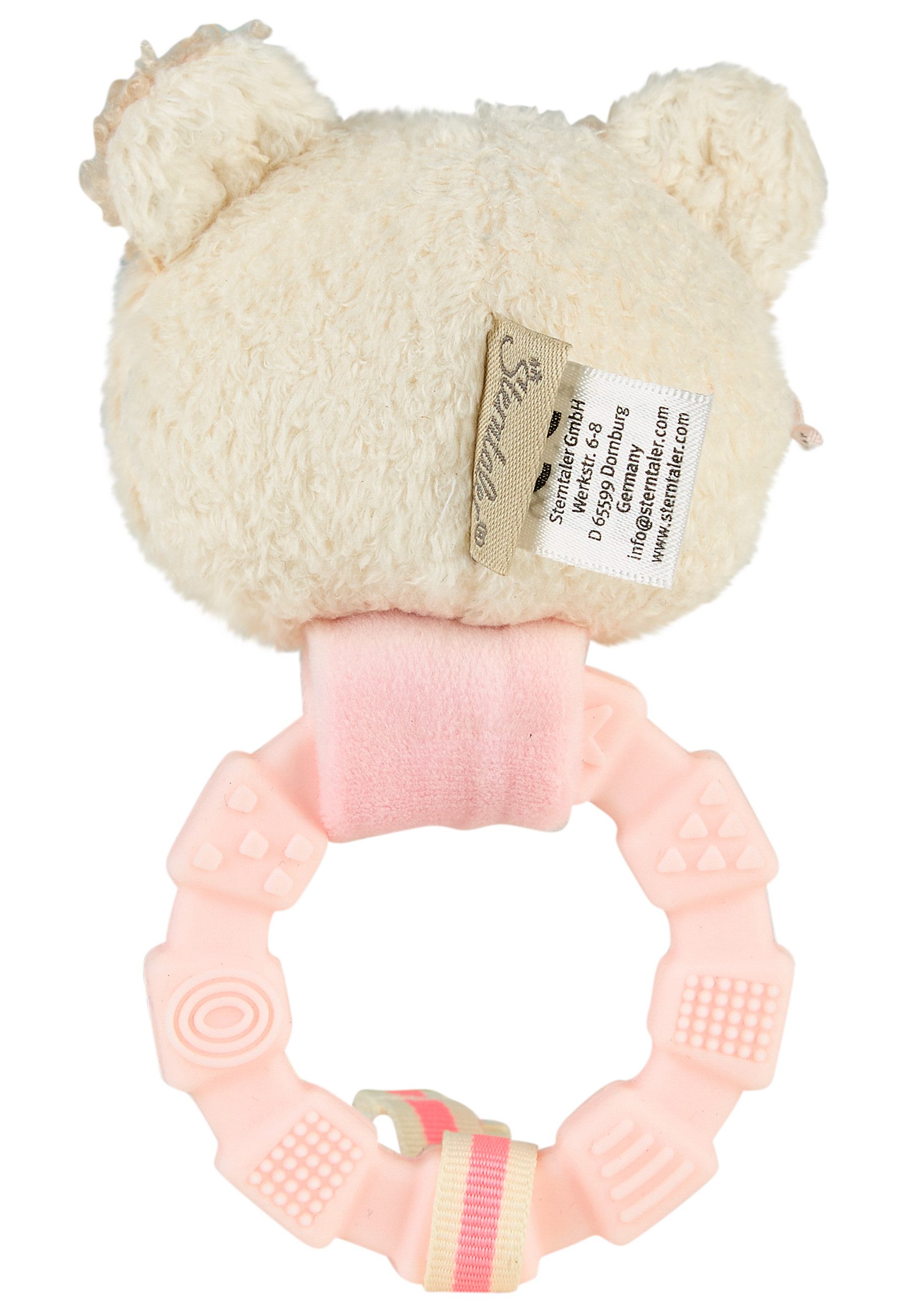 Sterntaler® Greifling Greifling BÄR Betty (0-tlg), kuschelig weiche Spielfigur, mit Rassel, Silikonring
