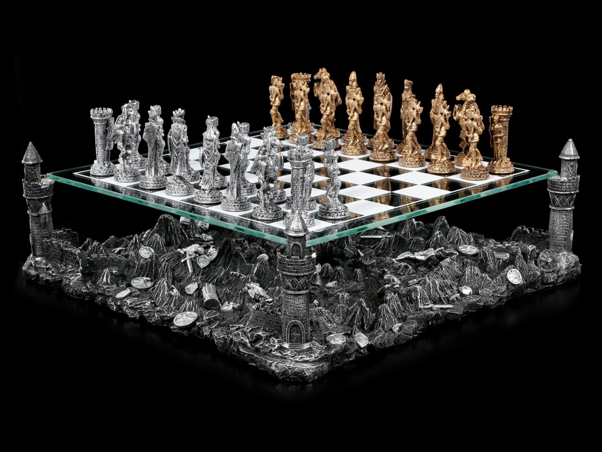 Figuren mit Shop Schachspiel Schachfiguren - Strategiespiel Zinnrittern GmbH Ritter Spiel,