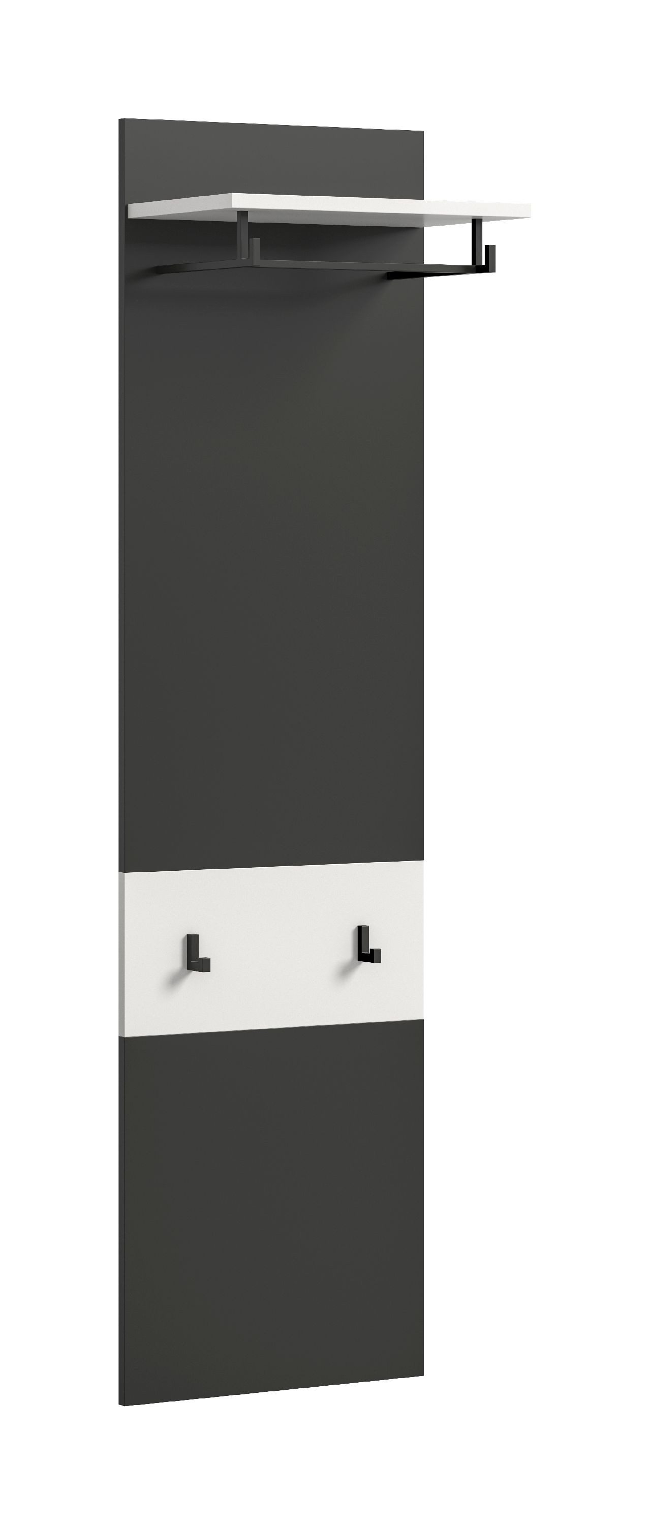 xonox.home Garderobenpaneel, Basalt grau Nachbildung Melamin beschichtet modern 45x165x29 cm