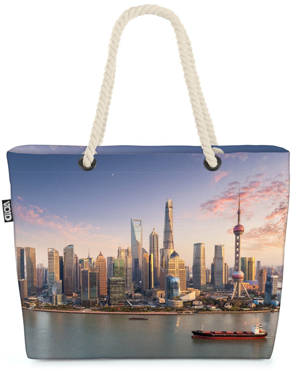 VOID Strandtasche (1-tlg), Shanghai City Skyline China shanghai reise urlaub stadt wolkenkratzer