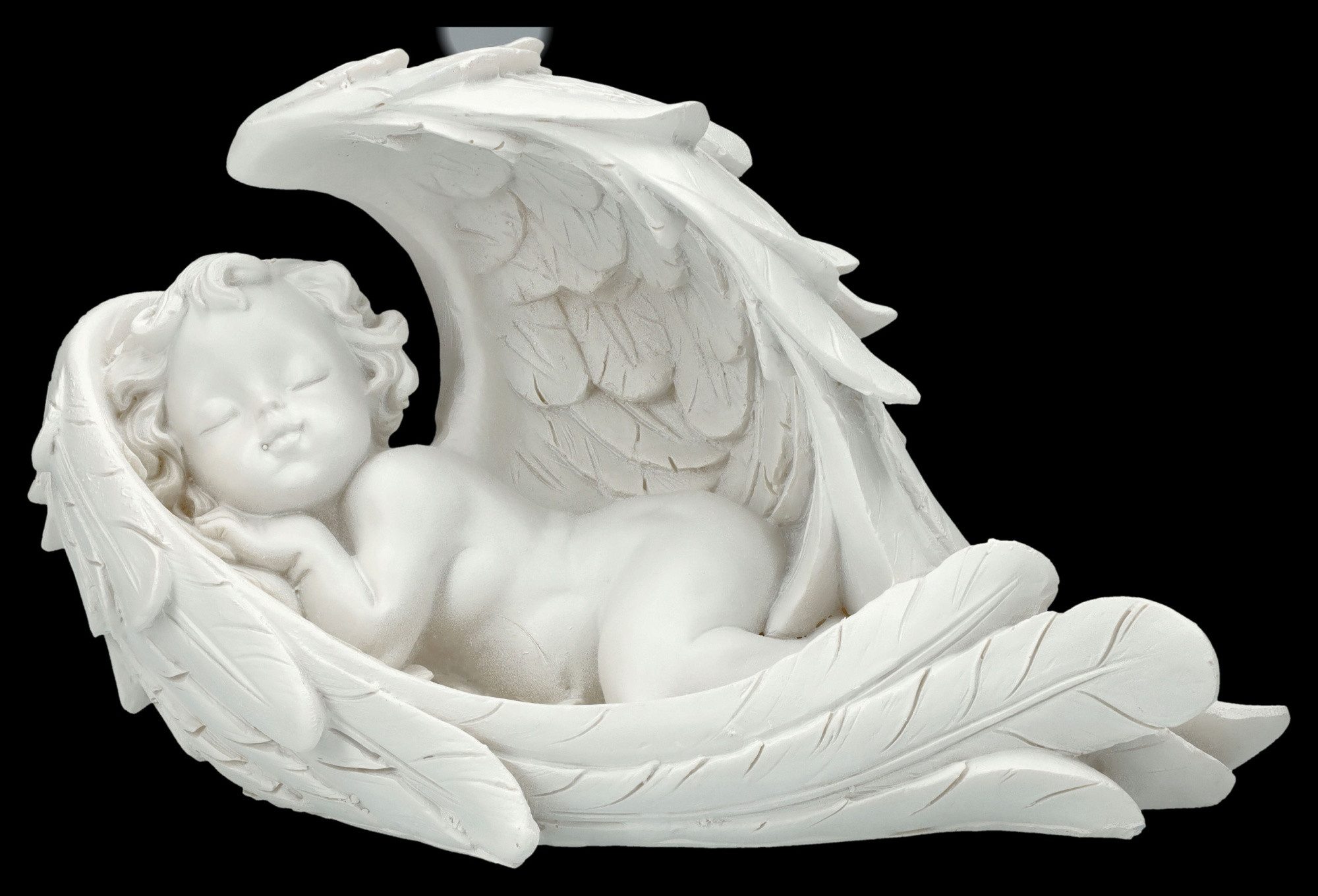 Figuren Shop GmbH Tierfigur Engel Figur – Schlafende Putten Deko Skulptur 2er Set 11 cm Dekoration