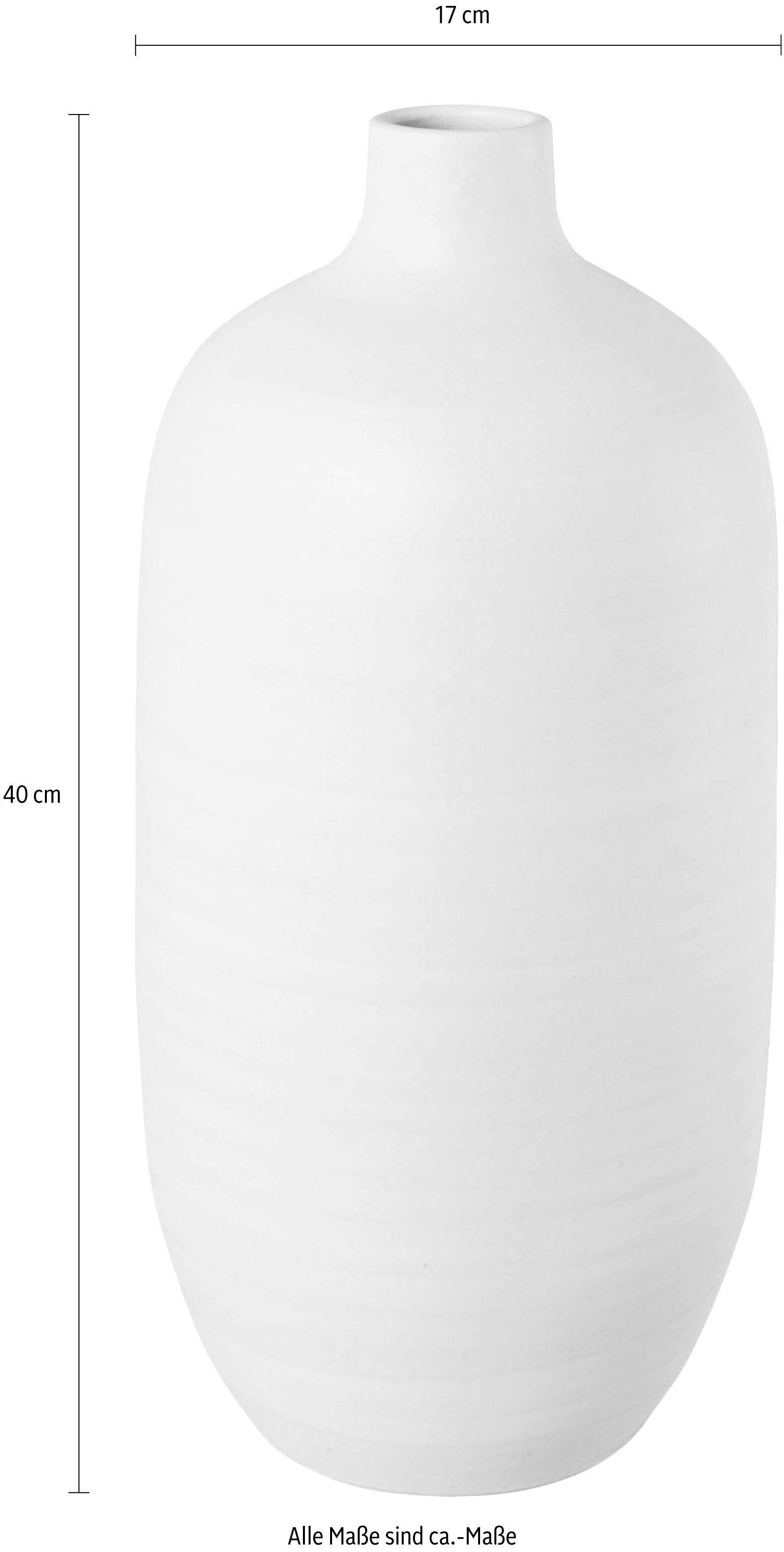 my ca. Keramik, home Dekovase cm hochwertige Aaina, Verarbeitung, weiß aus Höhe 40