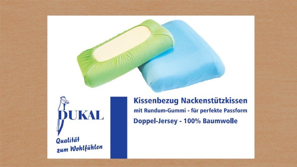 Kissenbezug Schlaraffia Support Geltex Nackenstützkissen, DUKAL (1 Stück), aus hochwertigem Doppel-Jersey, 100% Baumwolle, mit Spannumrandung, Made in Germany Camel