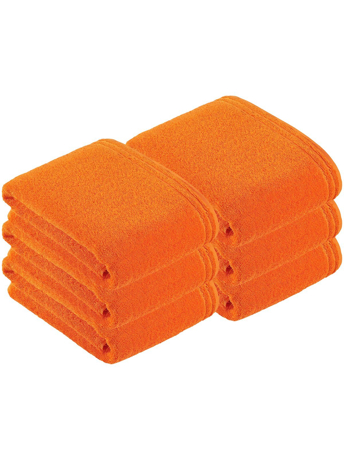 Vossen Badetücher 6er Pack Badetuch 100 x 150 cm Calypso feeling, Frottier (Spar-Set, 6-St), Vegan orange