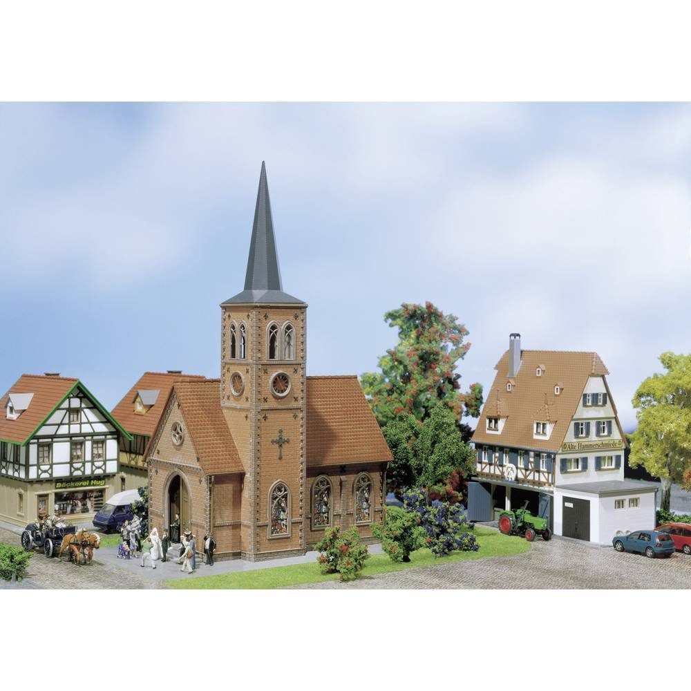 Modelleisenbahn-Gebäude H0 Kleinstadt-Kirche