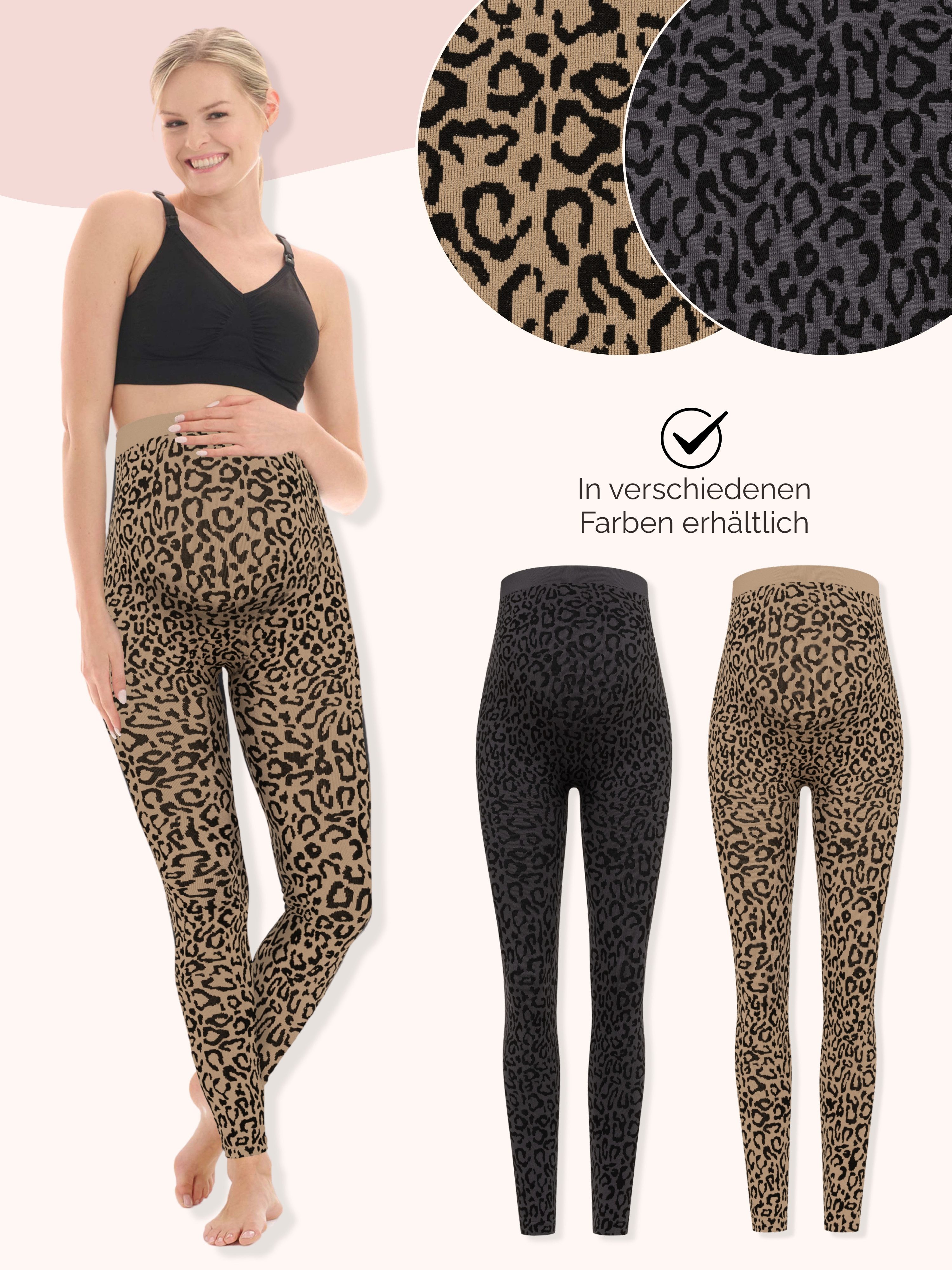 Umstandsleggings Leo Muster - Schwangerschaftsleggings Leopard
