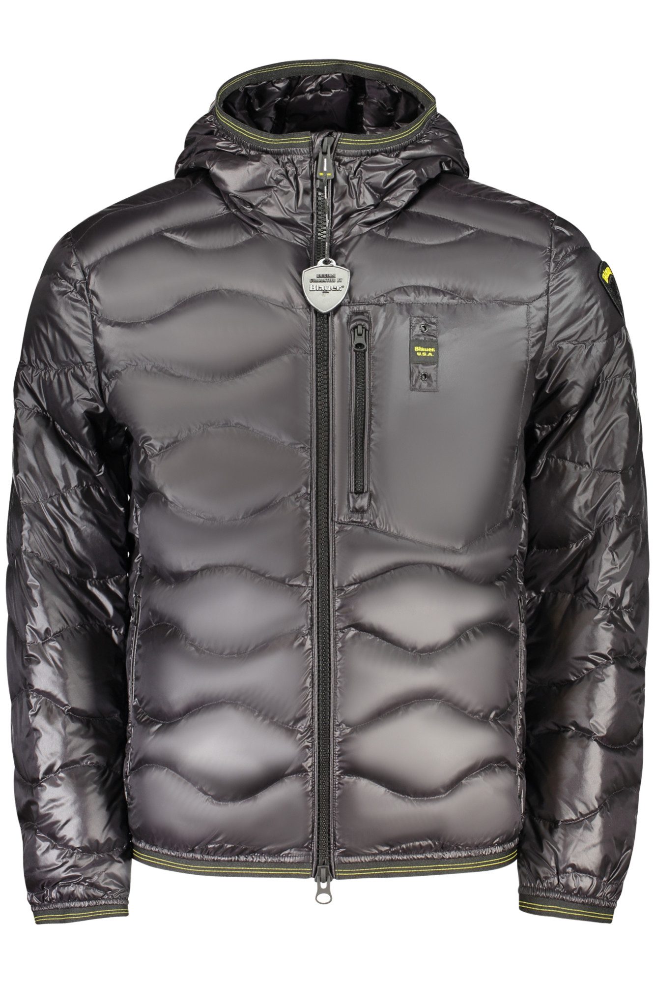 Blauer Outdoorjacke Stylische Herrenjacke schwarz mit Kapuze & Taschen – Regular Fit