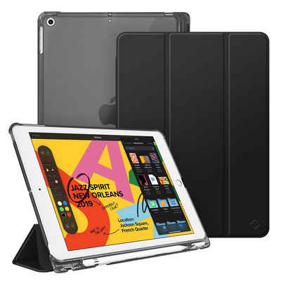 Fintie Tablet-Hülle »Hülle für iPad 9. Generation 2021 / 8. Gen 2020 / 7. Gen 2019 10.2 Zoll mit Stifthalter, ultradünne leichte Schutzhülle mit transparenter Rückseite und Auto Schlaf/Wach Funktion«