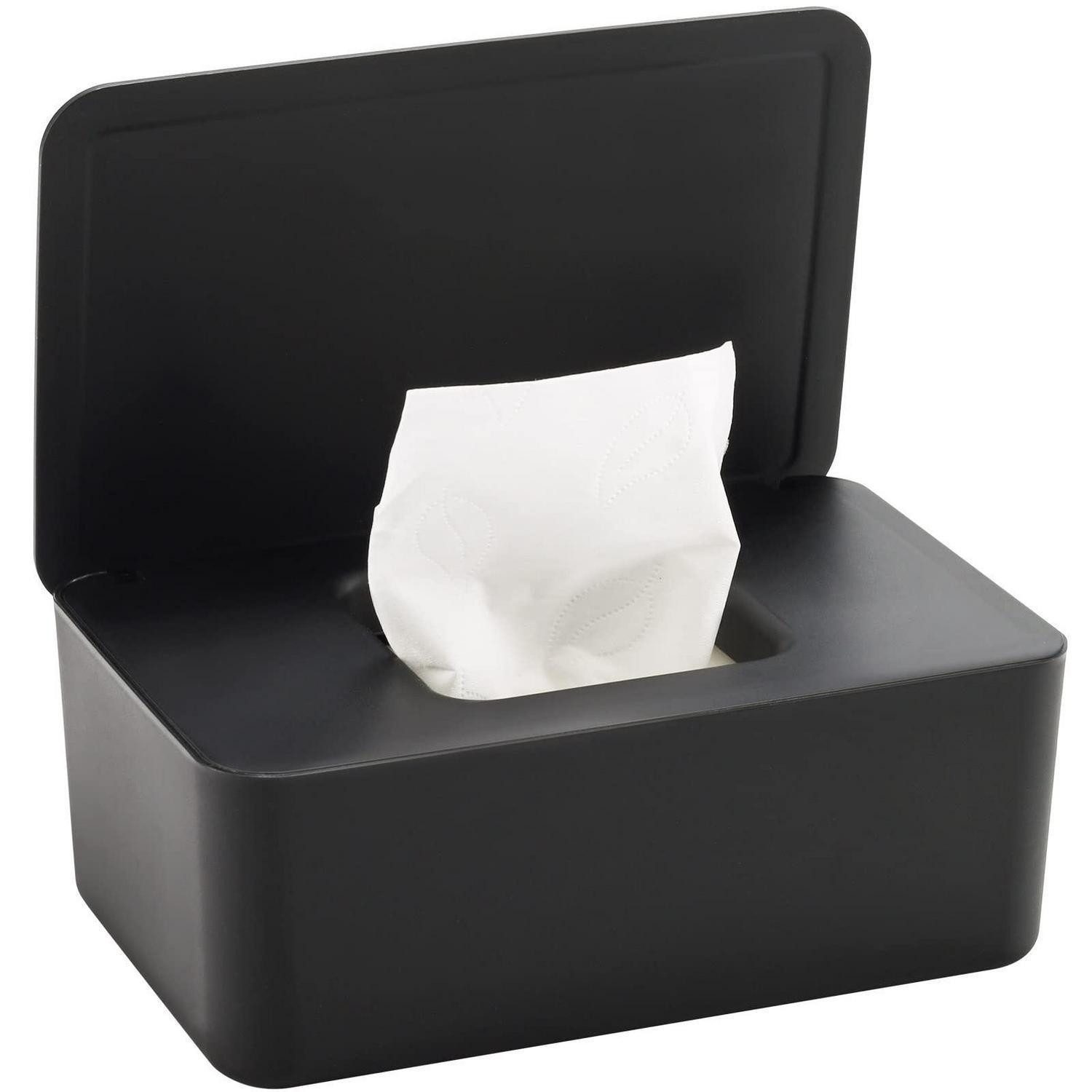 LuxusKollektion Feuchttücherbox Feuchttücherbox mit Deckel Schwarz
