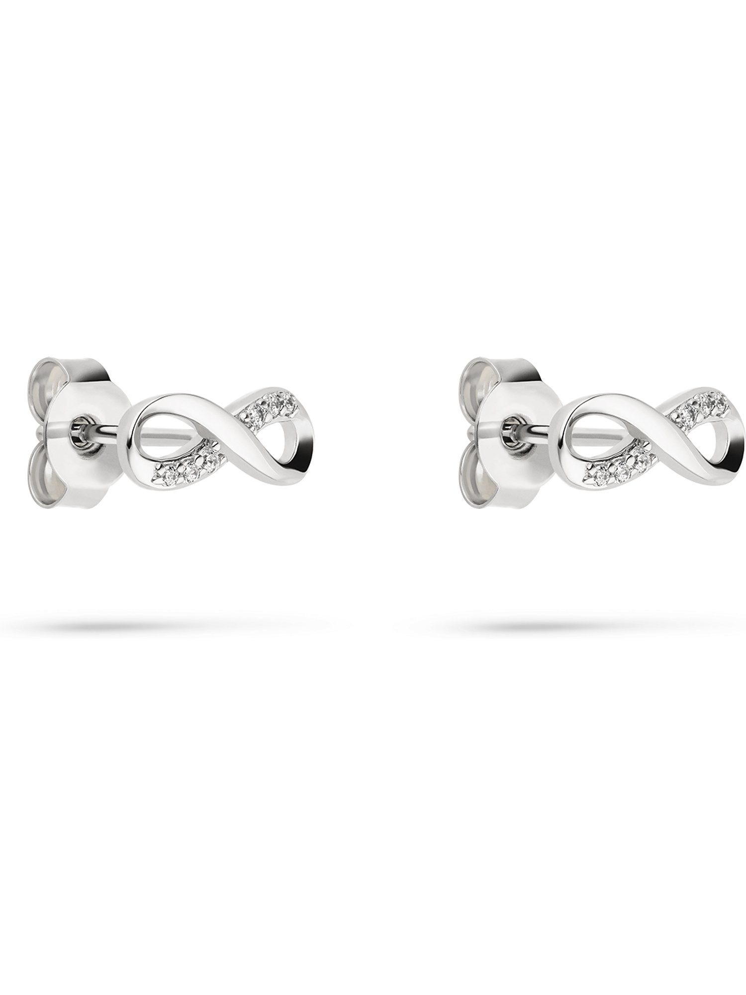 Paar Ohrstecker S.Oliver Damen-Ohrstecker 925er Silber 8 Zirkonia