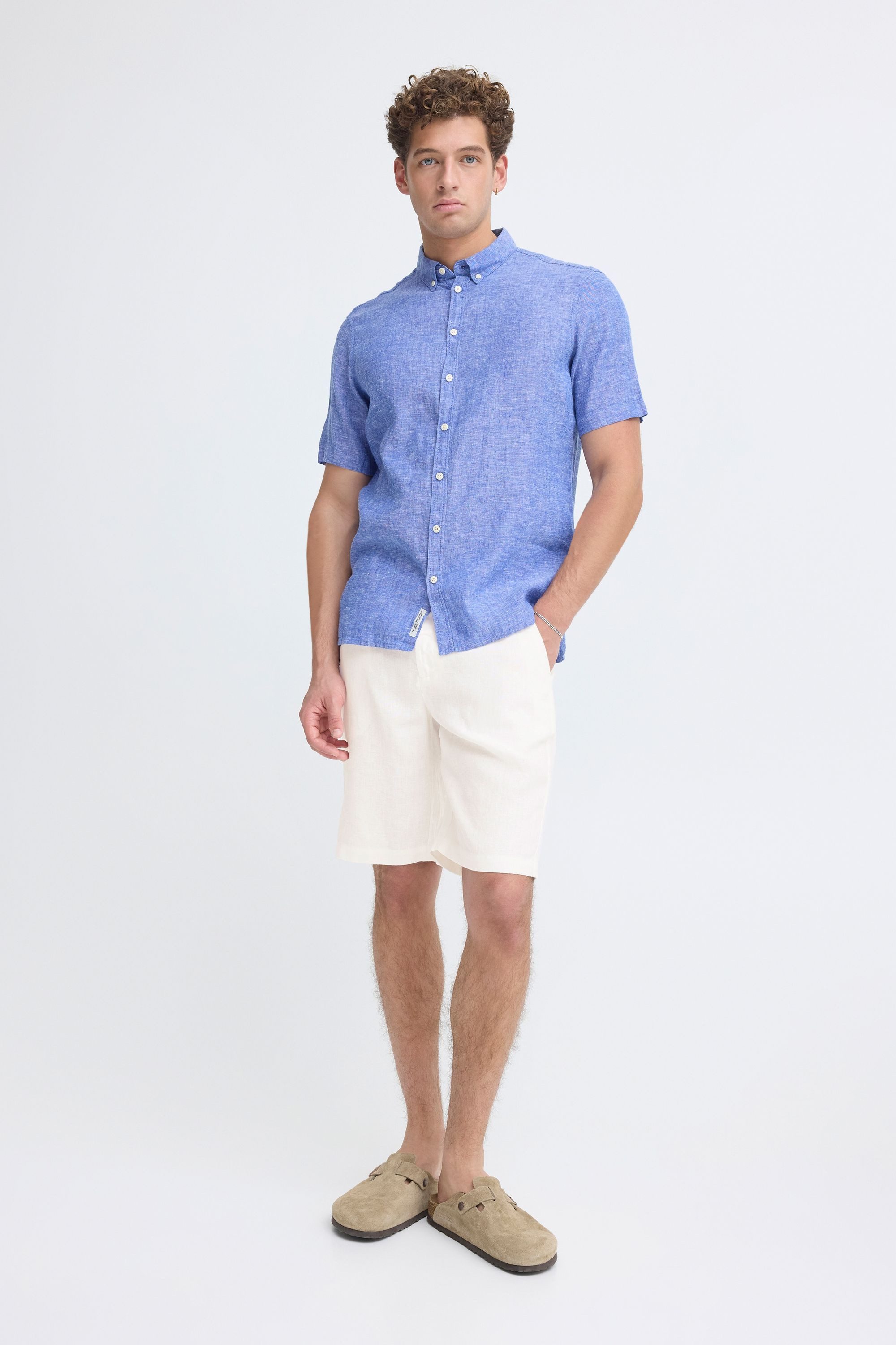 Casual Friday Leinenhose CFPANDRUP Leichte Shorts aus 100% Leine