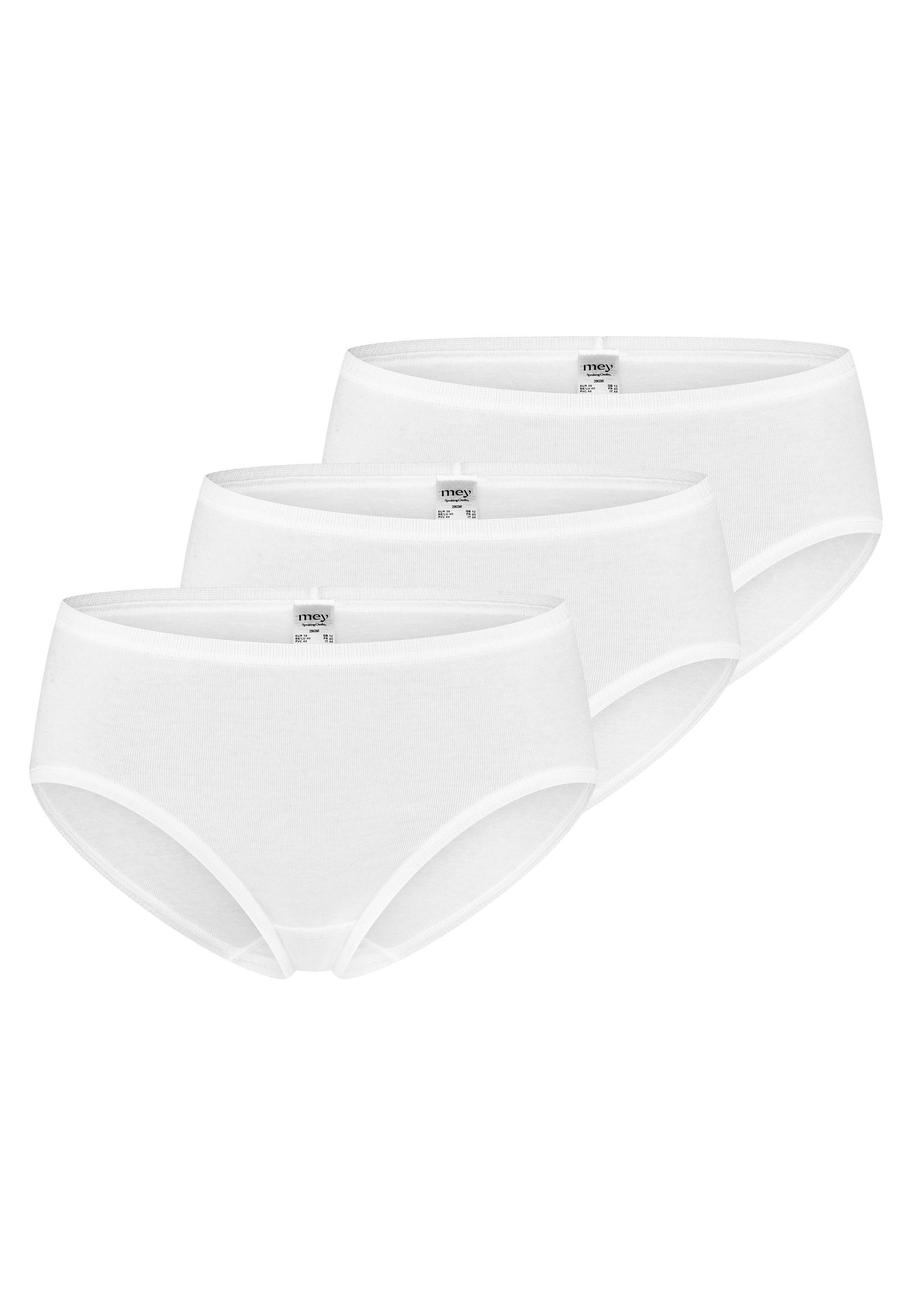 Mey Hüftslip 3er-Pack 2000 (Spar-Set, 3-St) Hüftslip - Baumwolle - Bequemer Hüftslip mit elastischem Tunnelbund