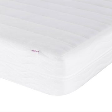 vidaXL Bett Bett mit Matratze Weiß 200x200 cm Kunstleder