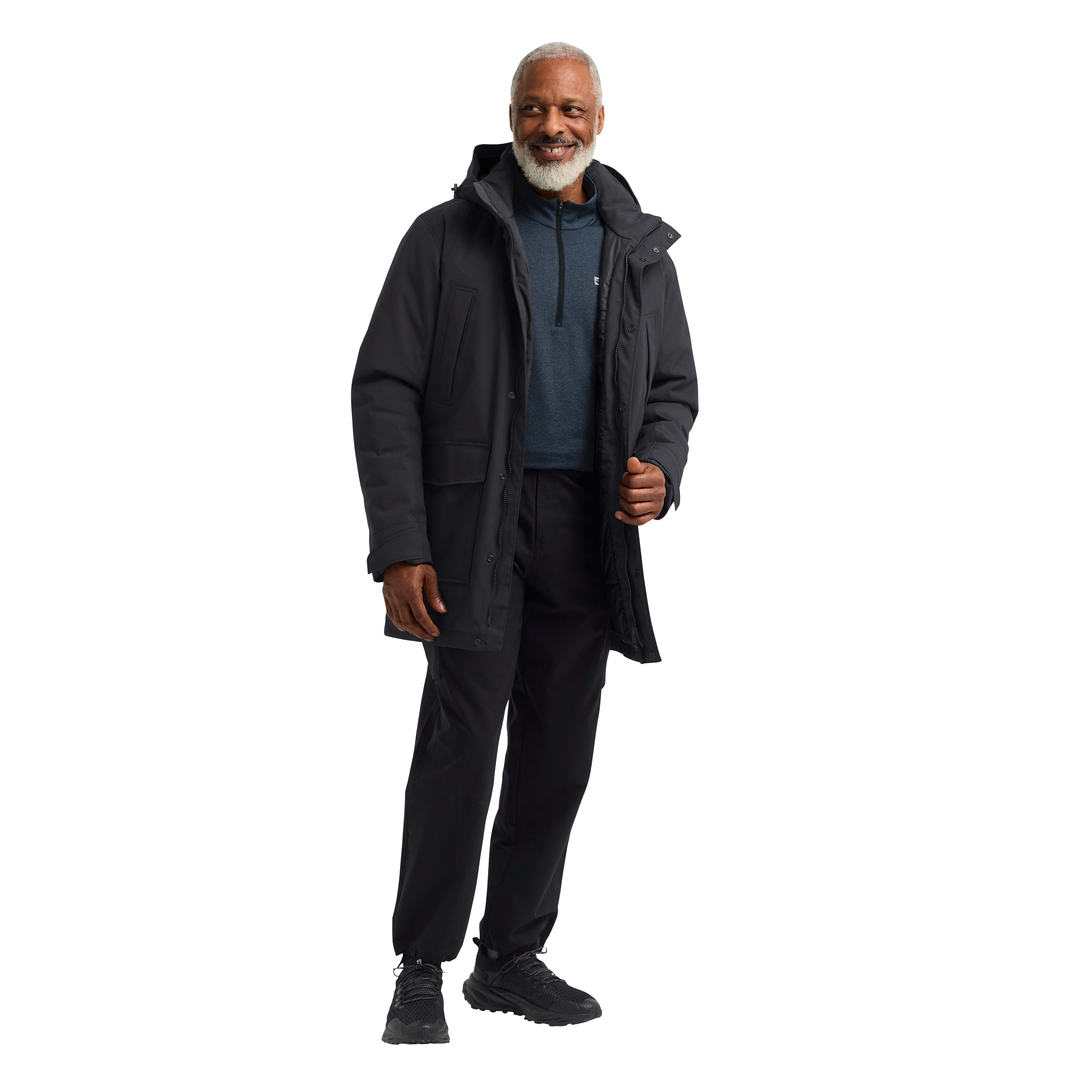 Jack Wolfskin Funktionsparka CANYON SHIELD PARKA M für Winter, atmungsaktiv, winddicht, mit abnehmbarer Kapuze
