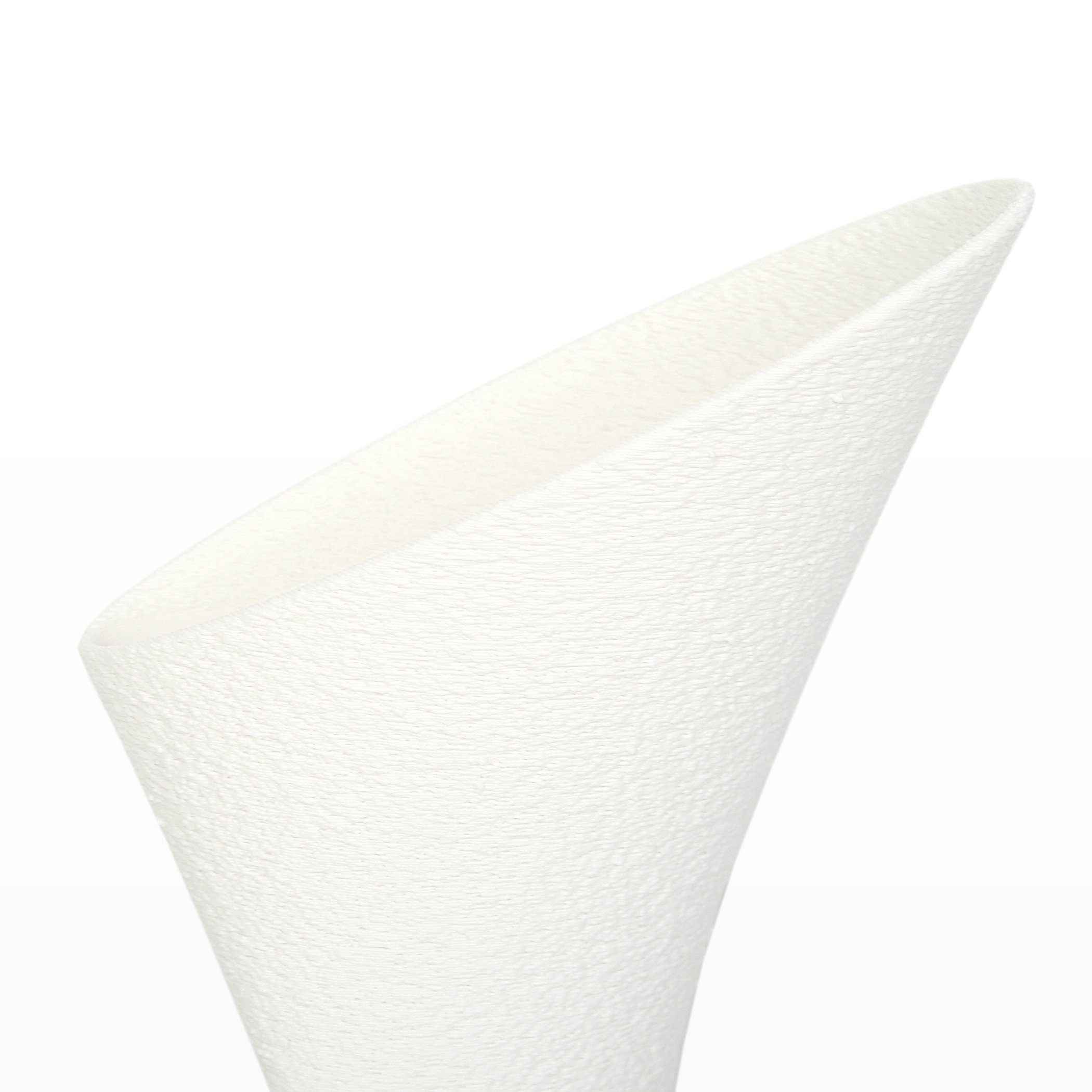 White Dekovase Dekorative Vase Feder aus Kreative – bruchsicher aus Designer Rohstoffen; wasserdicht & nachwachsenden Blumenvase Bio-Kunststoff,