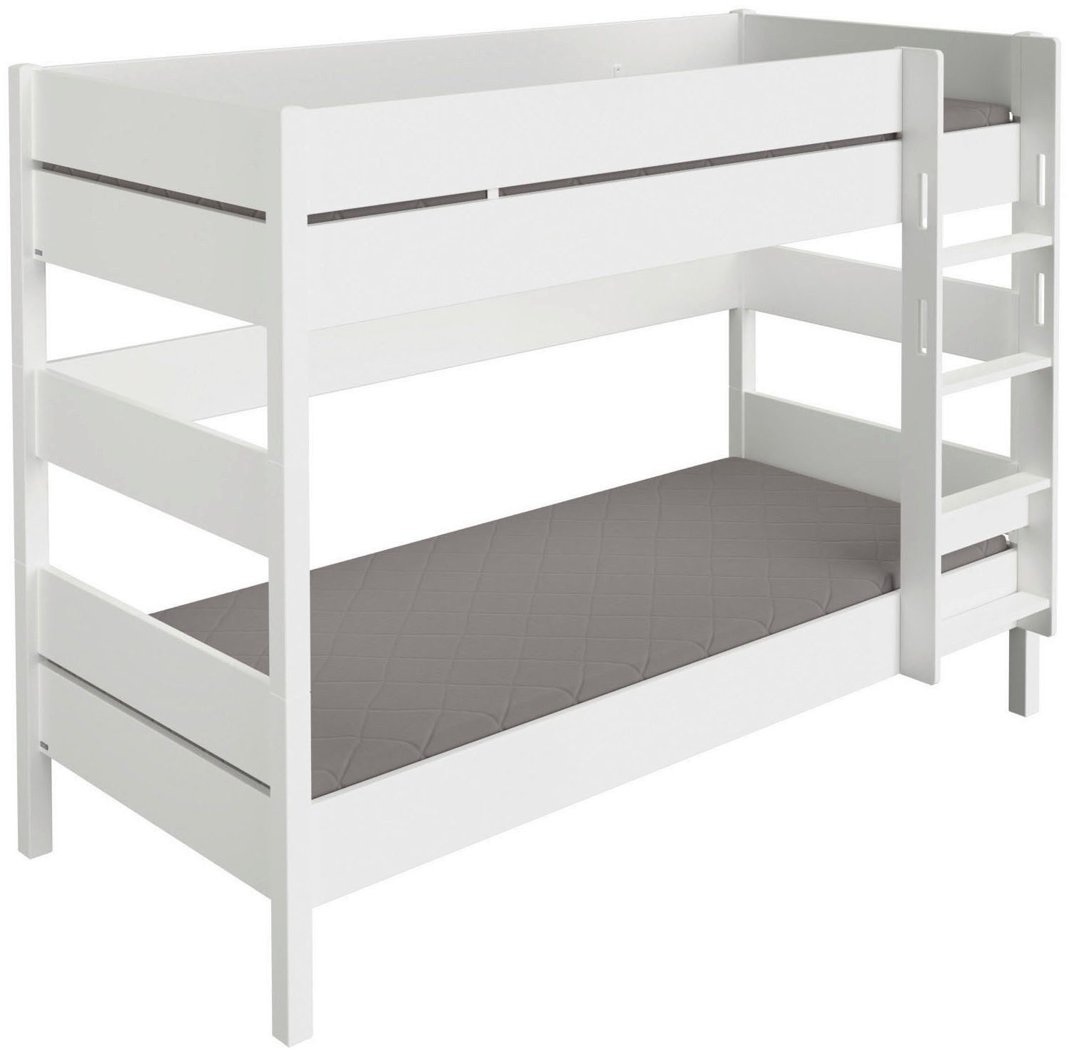 PAIDI Spielbett TIAGO in verschiedenen Größen und Farben, Etagenbett mit Leiter (Höhe 160 / 180 cm, 2 Liegeflächen - je 120kg Tragkr., 5 Jahre Garantie), Rausfallschutz, geprüfte Sicherheit, umbaubares Bett mit Massivholz