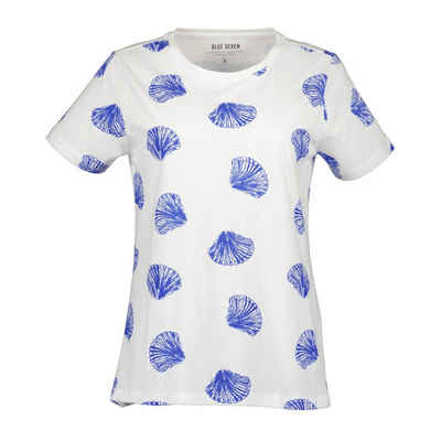 Blue Seven T-Shirt Damen Sommershirt mit Print und Rundhalsausschnitt