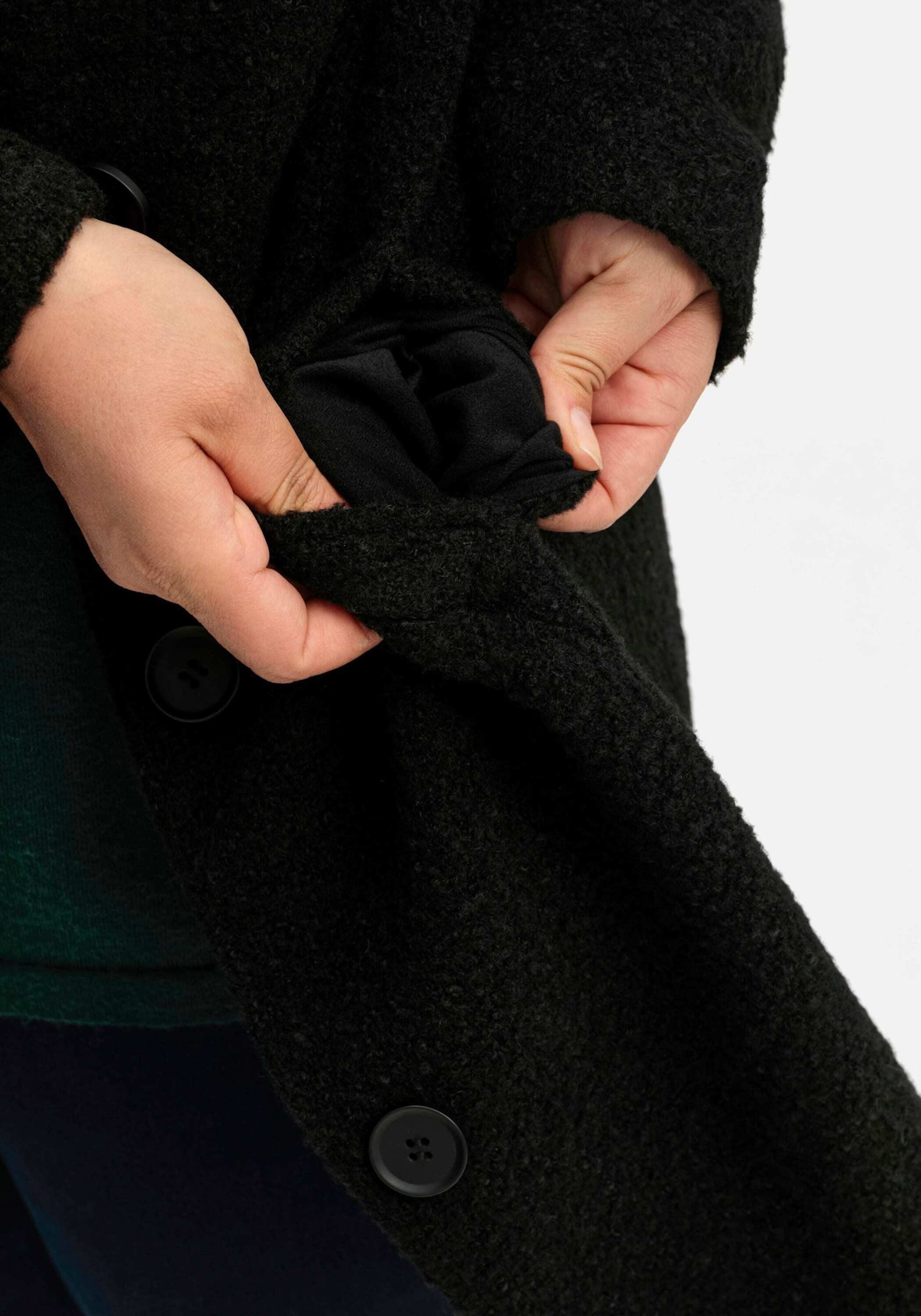 Sheego Langmantel Kurzmantel in kuscheliger Bouclé-Qualität
