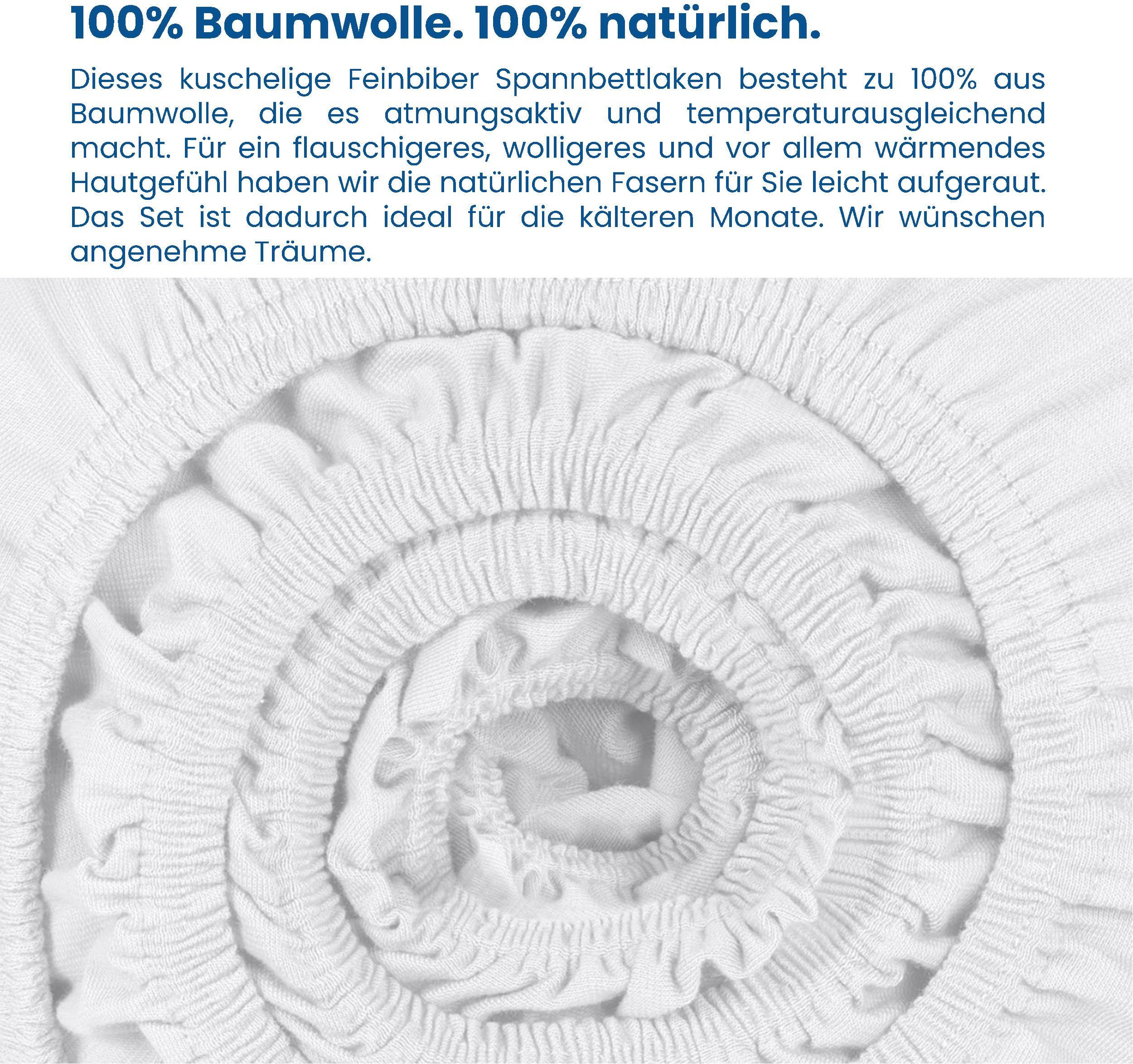 Schiesser Spannbettlaken Finni aus wärmender Baumwolle, günstig online kaufen