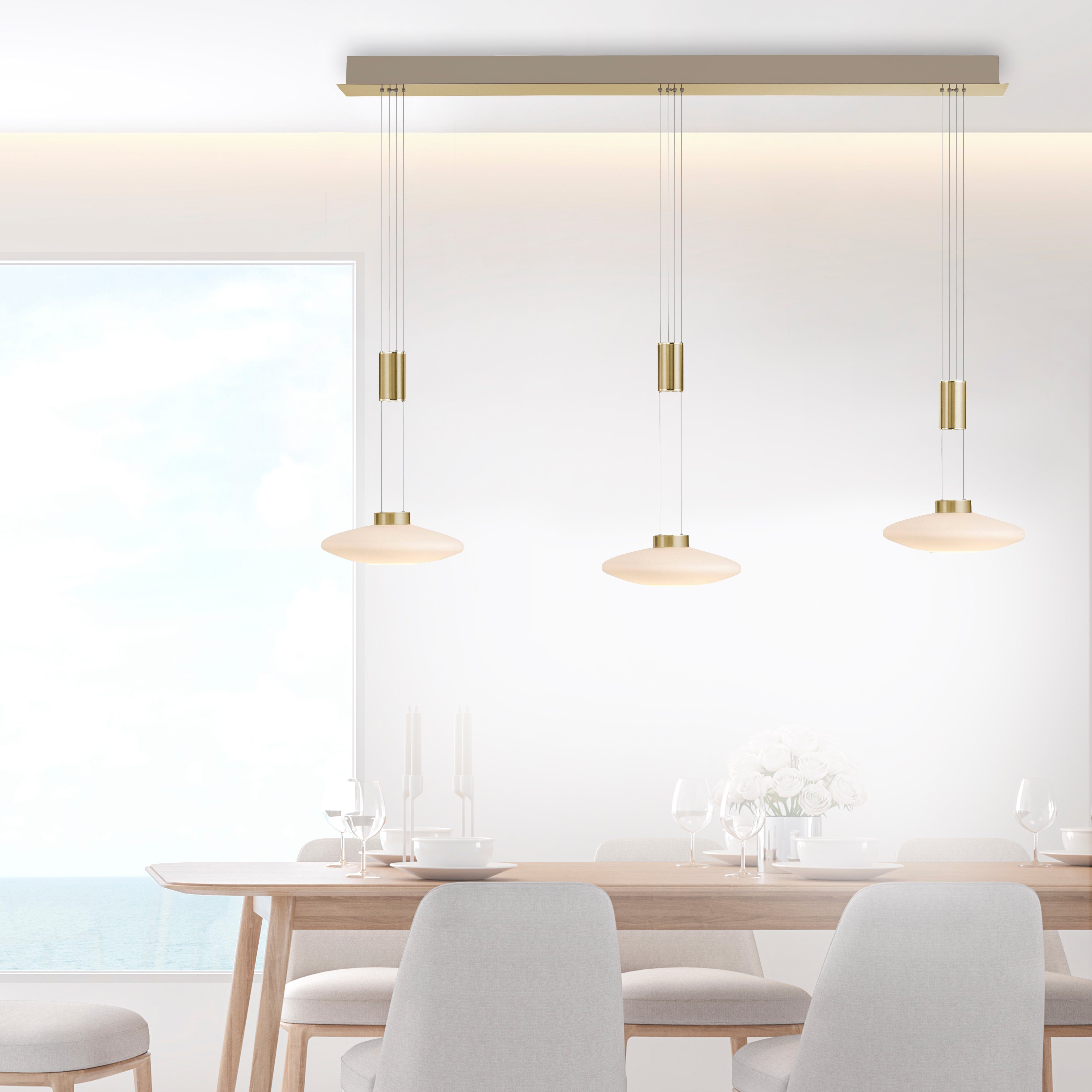 Paul Neuhaus Pendelleuchte LAUTADA, LED fest integriert, Warmweiß, LED, dim günstig online kaufen