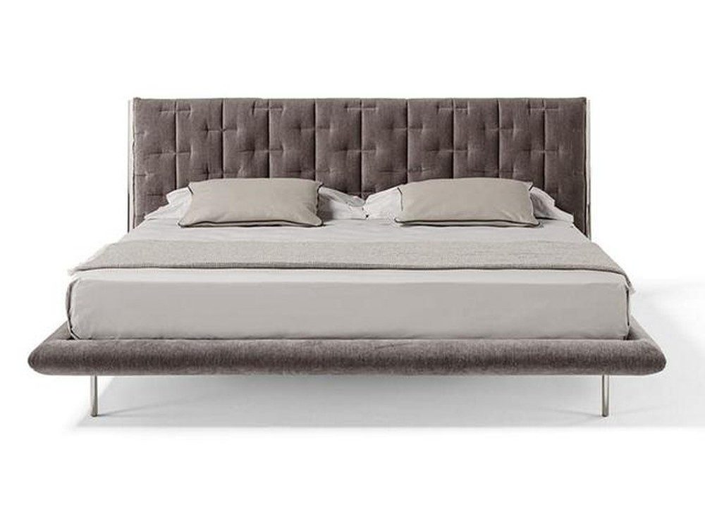 Xlmoebel Polsterbett XLMOEBEL Polsterbett Grau mit elegantem Design und Komfort, Made in Europa
