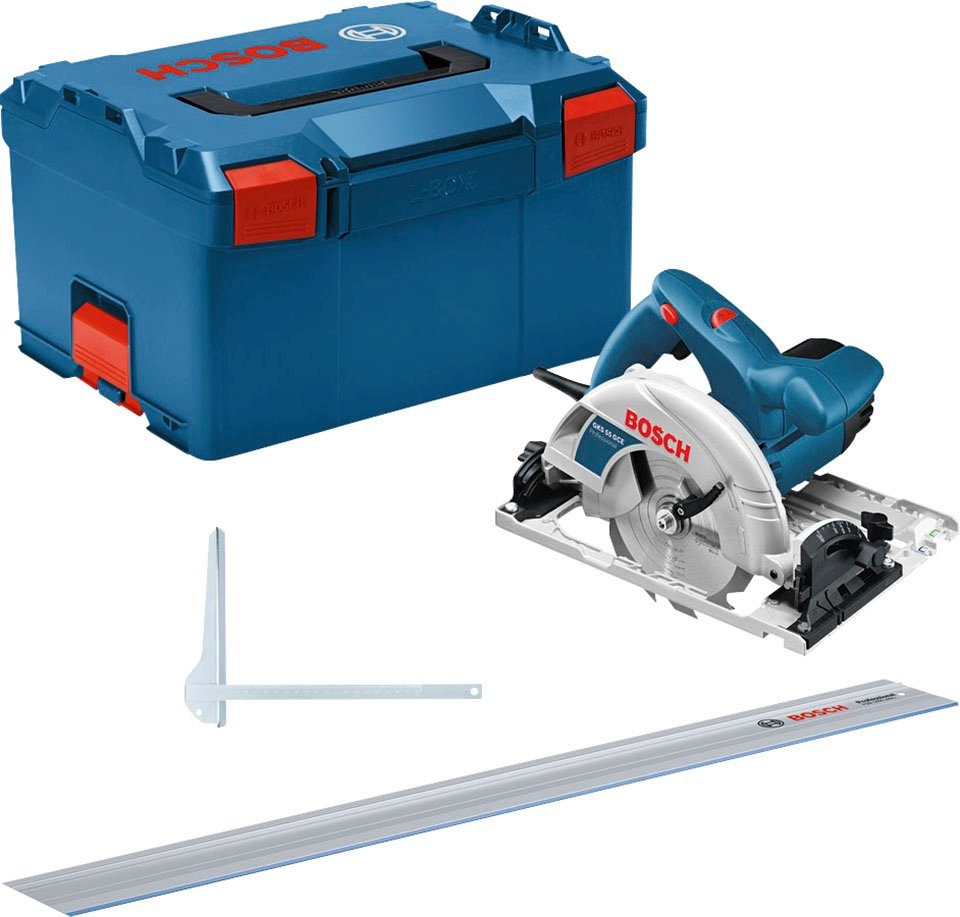 Handkreissäge Bosch Pks 55 A Inkl Sägeblatt Bosch Professional Handkreissäge GKS 55+ GCE, 1 x Kreissägeblatt