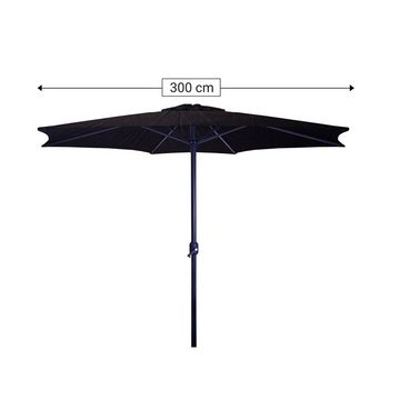 MIADOMODO Sonnenschirm Sonnenschirm-300cm, mit Kurbel, Wasserdicht/Höhenverstellbar/UV-Schutz