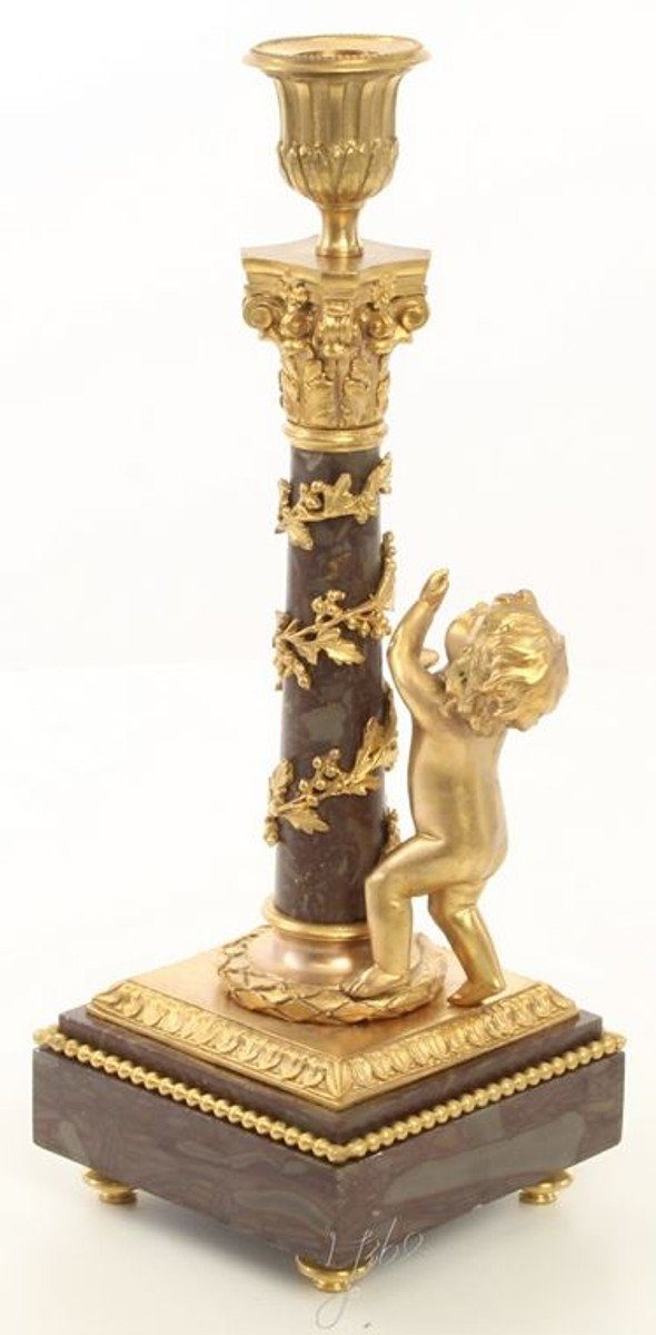 Deko Jugendstil Padrino Casa Barock - x / Gold H. 11 x cm Schwarz Jugendstil Set Kerzenhalter 12,4 Kerzenhalter 31,5 &