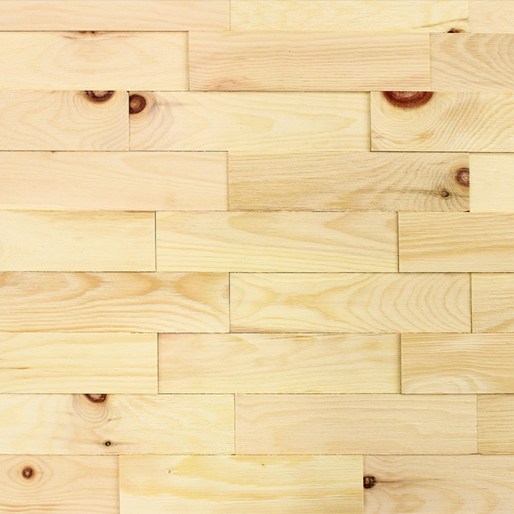 wodewa GmbH 3D Wandpaneel Vollholz - Serie 200 -, BxL: 5,00x20,00 cm, 0,01 qm, (Set, 100-tlg., 1 qm) 3D-Optik
