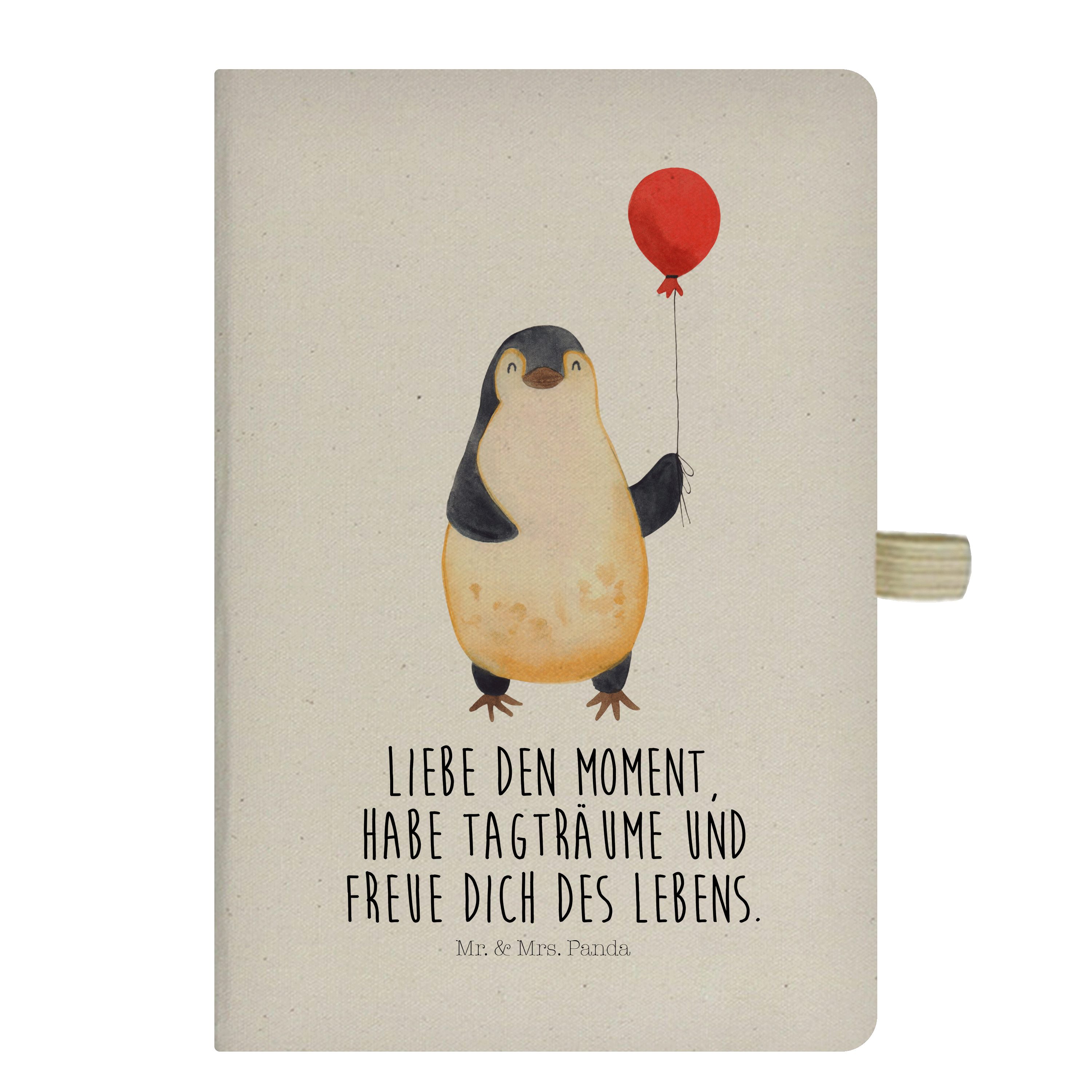 Mr. & Mrs. Panda Notizbuch Pinguin Luftballon - Transparent - Geschenk, Journal, gute Laune, Ski Mr. & Mrs. Panda