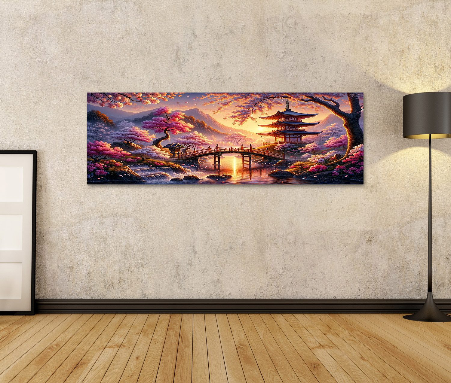 islandburner Leinwandbild Gelassenes Japan Kirschblüten in Blüte magische Saison Bilder