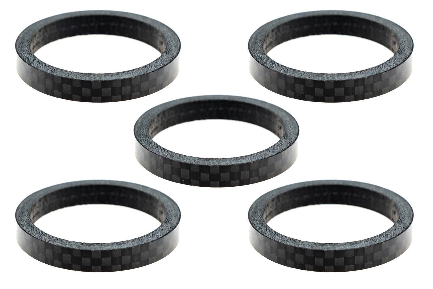 Non-Branded Lenkervorbau 5 Stück 1 1/8 Zoll Carbon Spacer 5mm A-Head Vorbau MTB Rennrad Trekkin