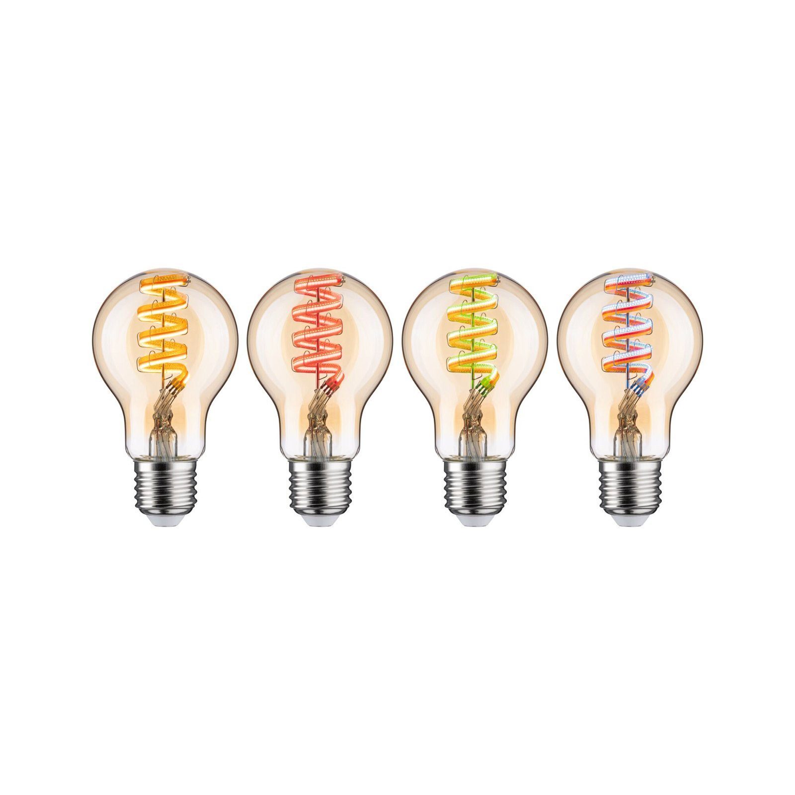 Paulmann LED-Leuchtmittel Smart Filament 3er-Pack AGL 470lm 2200K-6500K gold 230V, 1 St., Tageslichtweiß