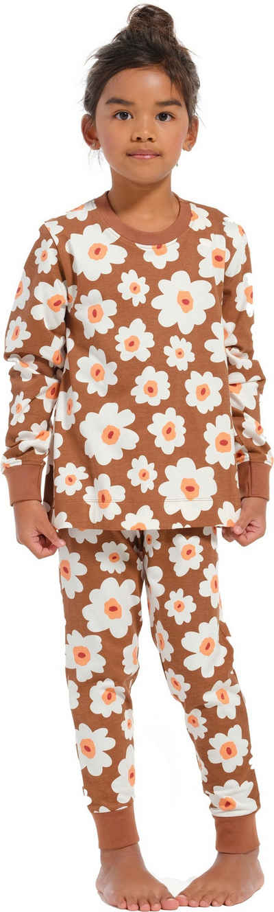 Rebelle Schlafanzug Mädchen Pyjama mit Blumen (2 tlg) Super Süß