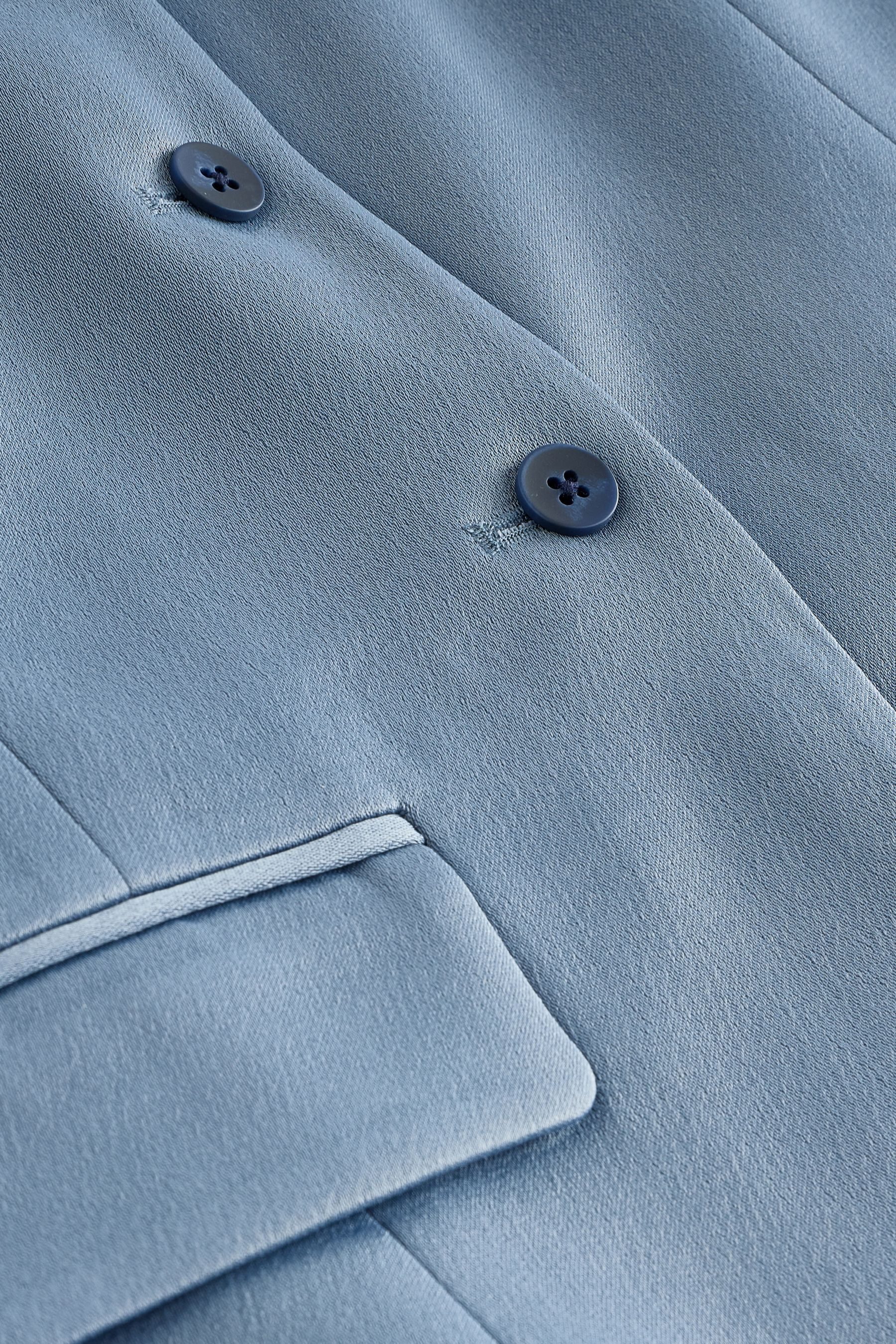 Next Anzugweste Satinweste mit Knopfleiste und eckigem Ausschnitt (1-tlg)