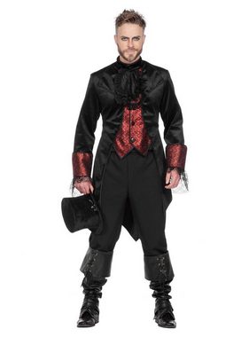 Metamorph Kostüm Gothic Gentleman Gehrock, Detailliert und hochwertig verarbeiteter Mantel für Vampire und ander