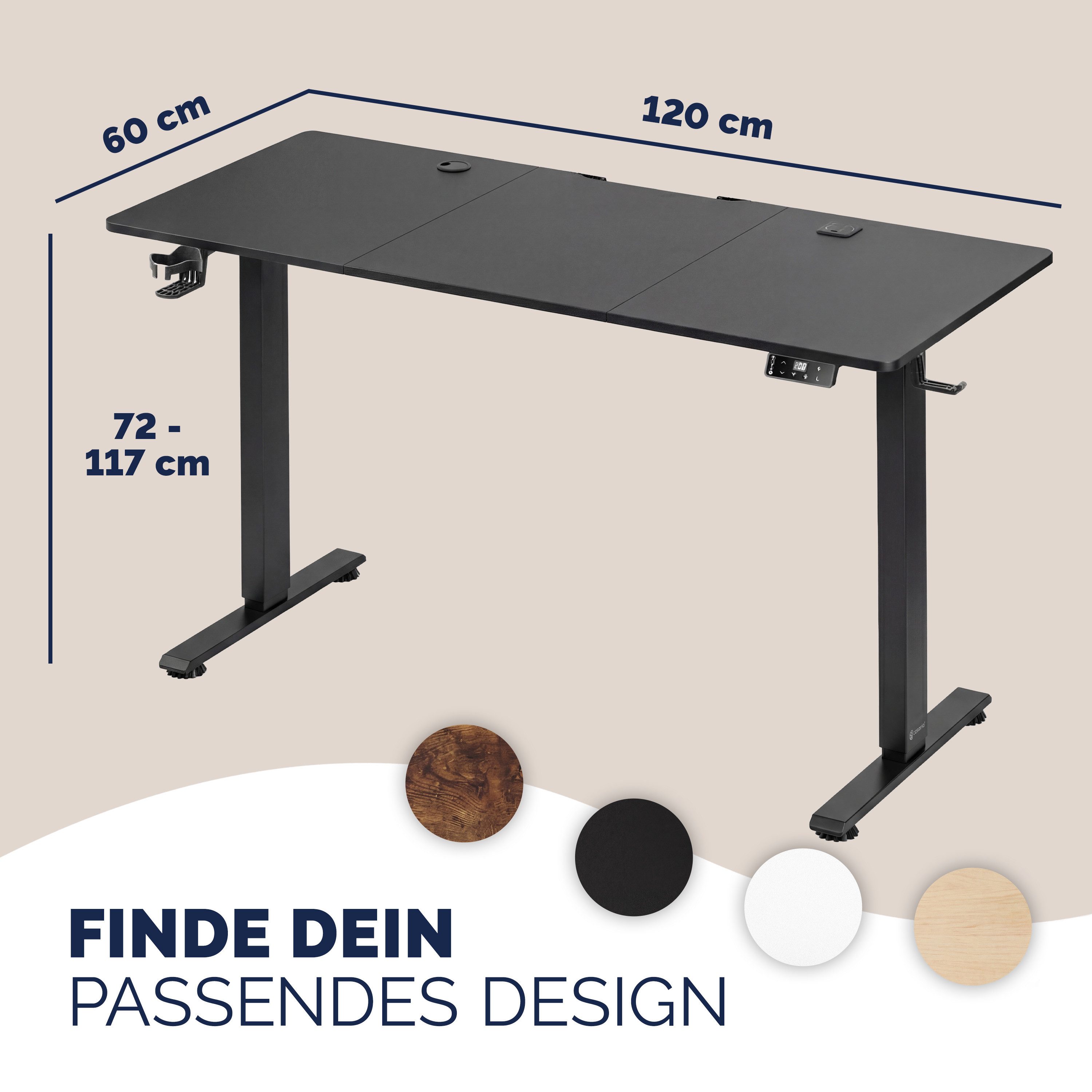 Casaria Schreibtisch Elektrisch höhenverstellbar Memory-Funktion Sitz-/Steh günstig online kaufen