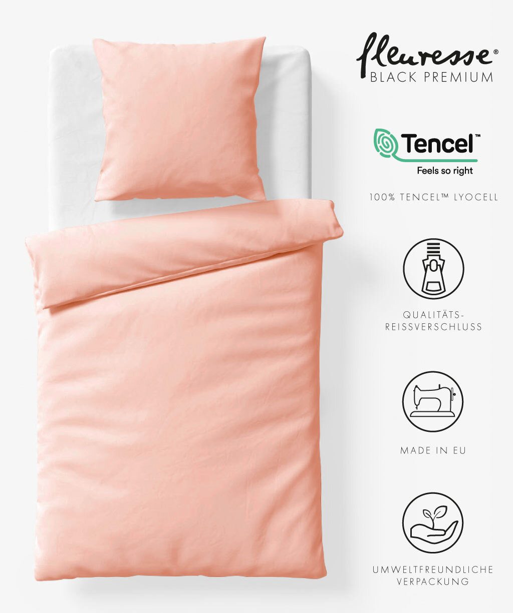 fleuresse Bettwäsche Bettwäsche Black Premium Tencel, günstig online kaufen